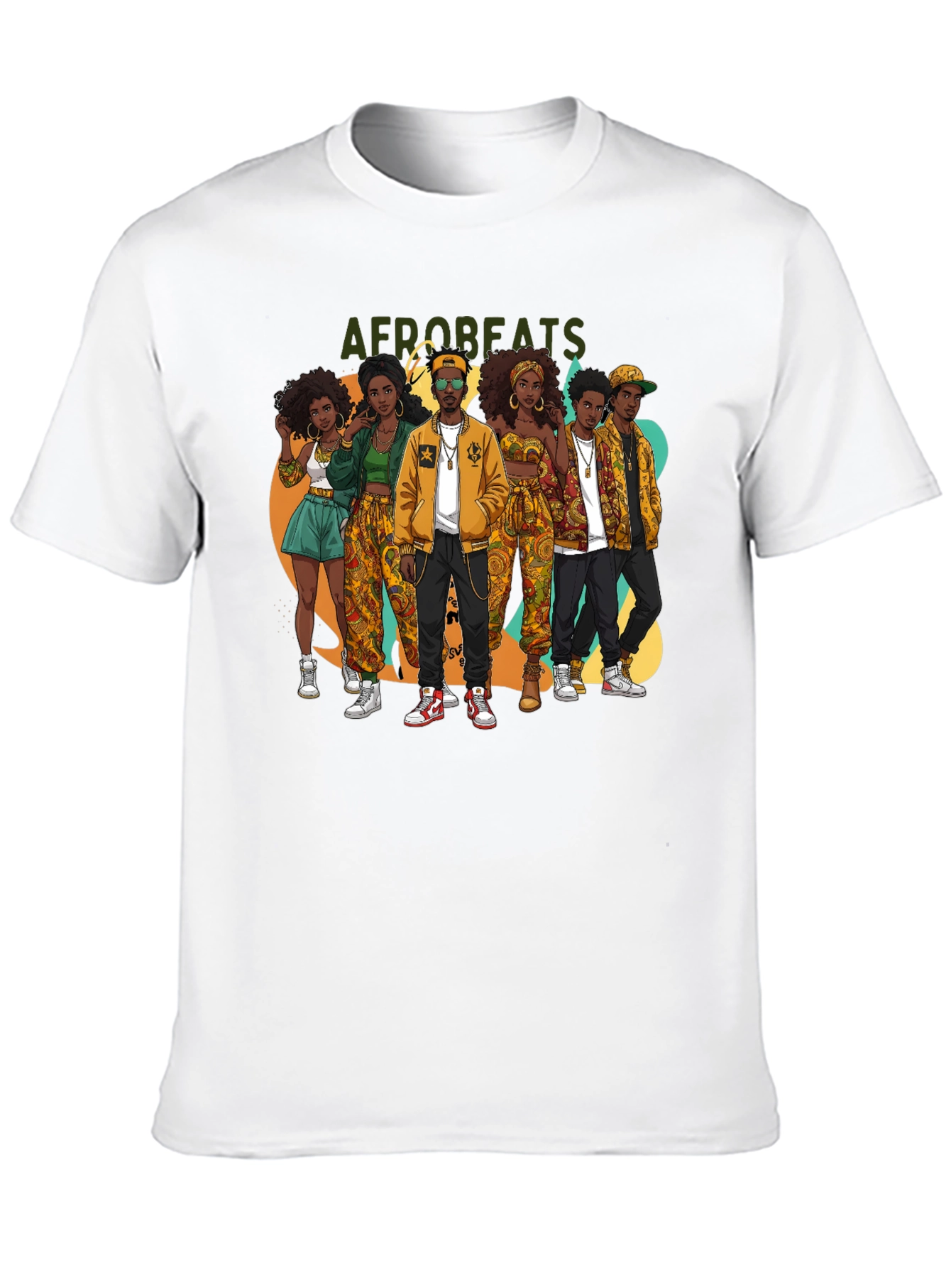 Afrobeats Crew Graphic Tee - Black Cotton T-Shirt