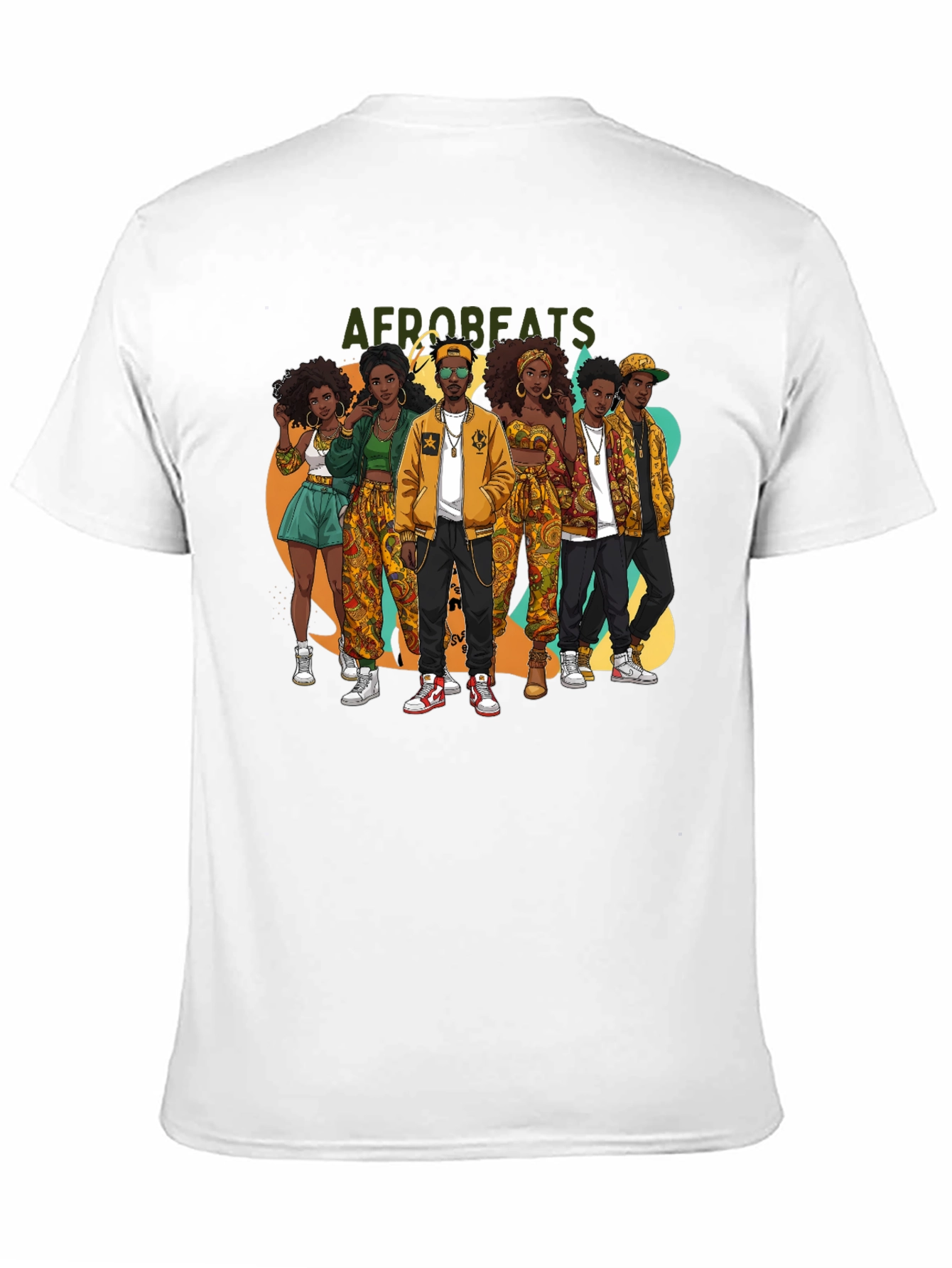 Afrobeats Crew Graphic Tee - Black Cotton T-Shirt