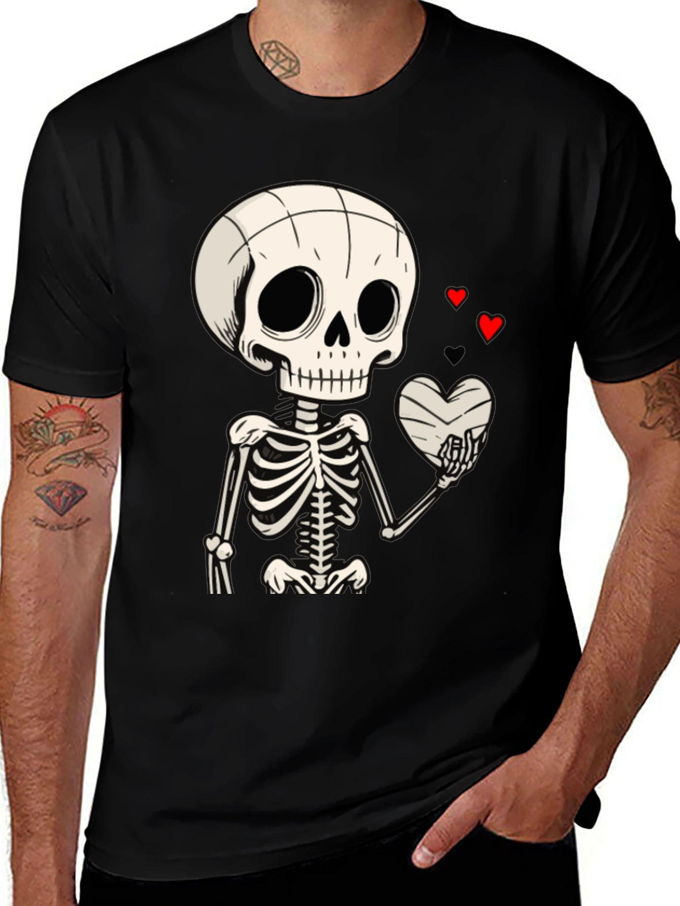 Skeleton Heart T-Shirt - Love Never Dies