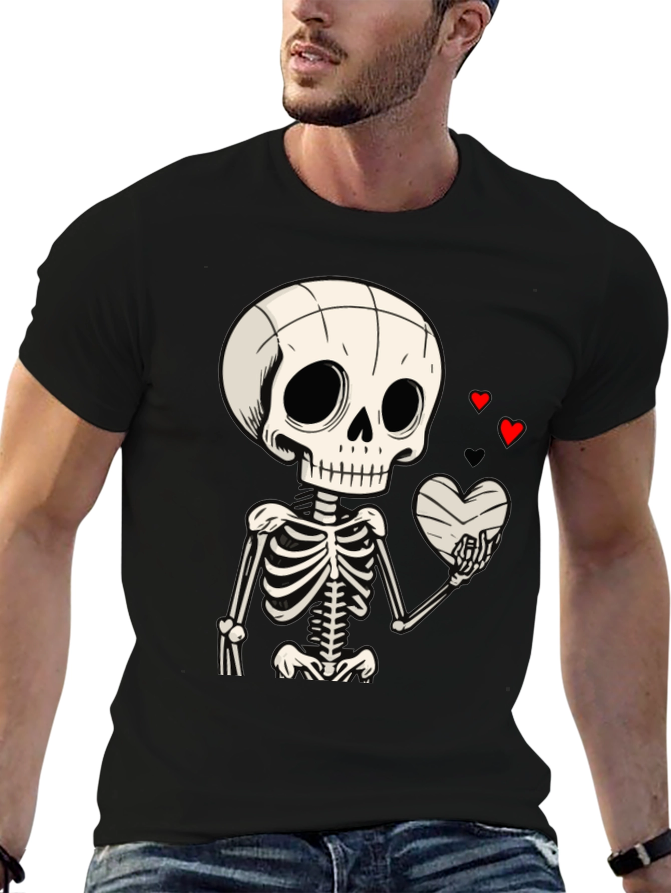 Skeleton Heart T-Shirt - Love Never Dies