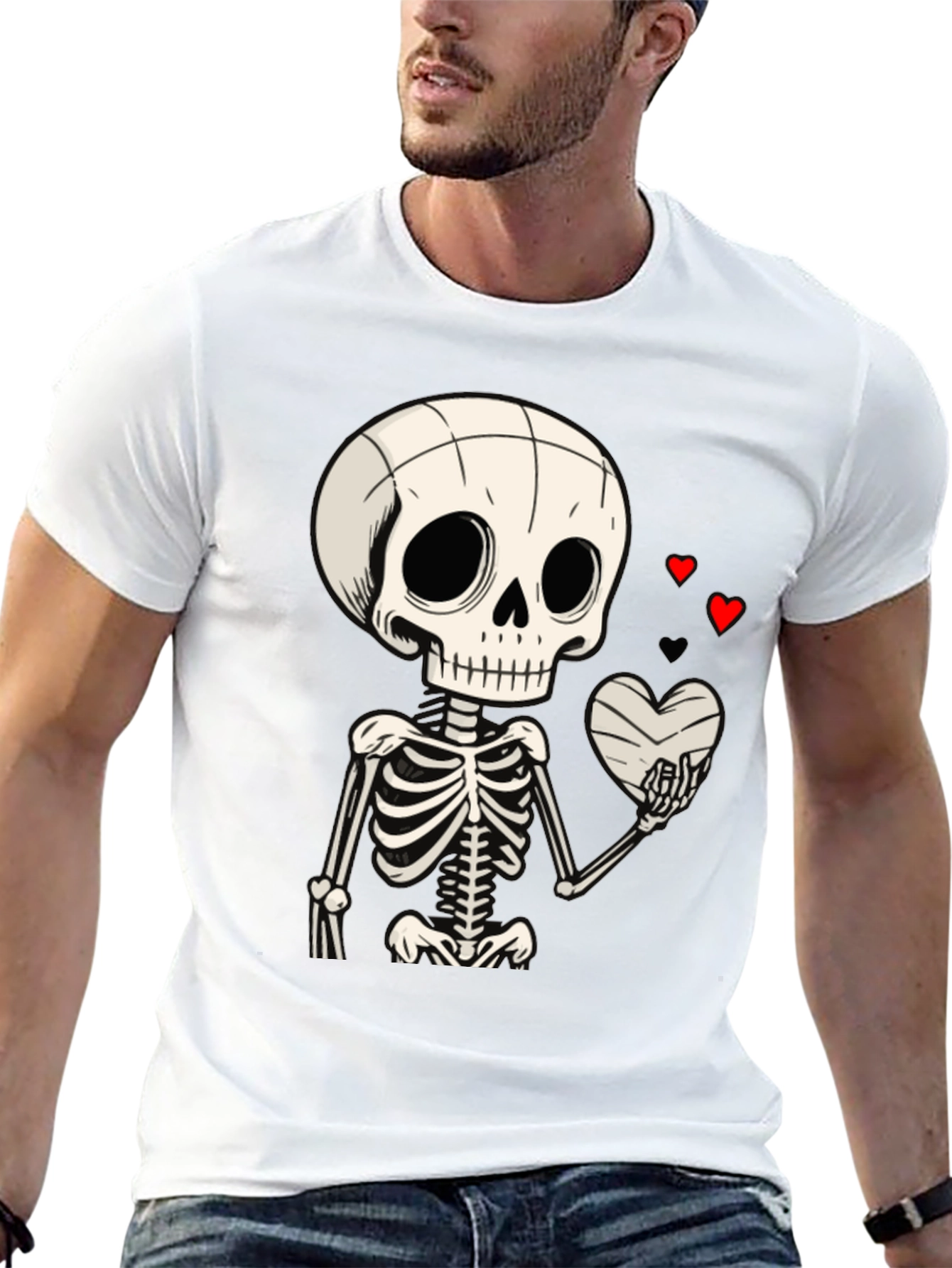 Skeleton Heart T-Shirt - Love Never Dies