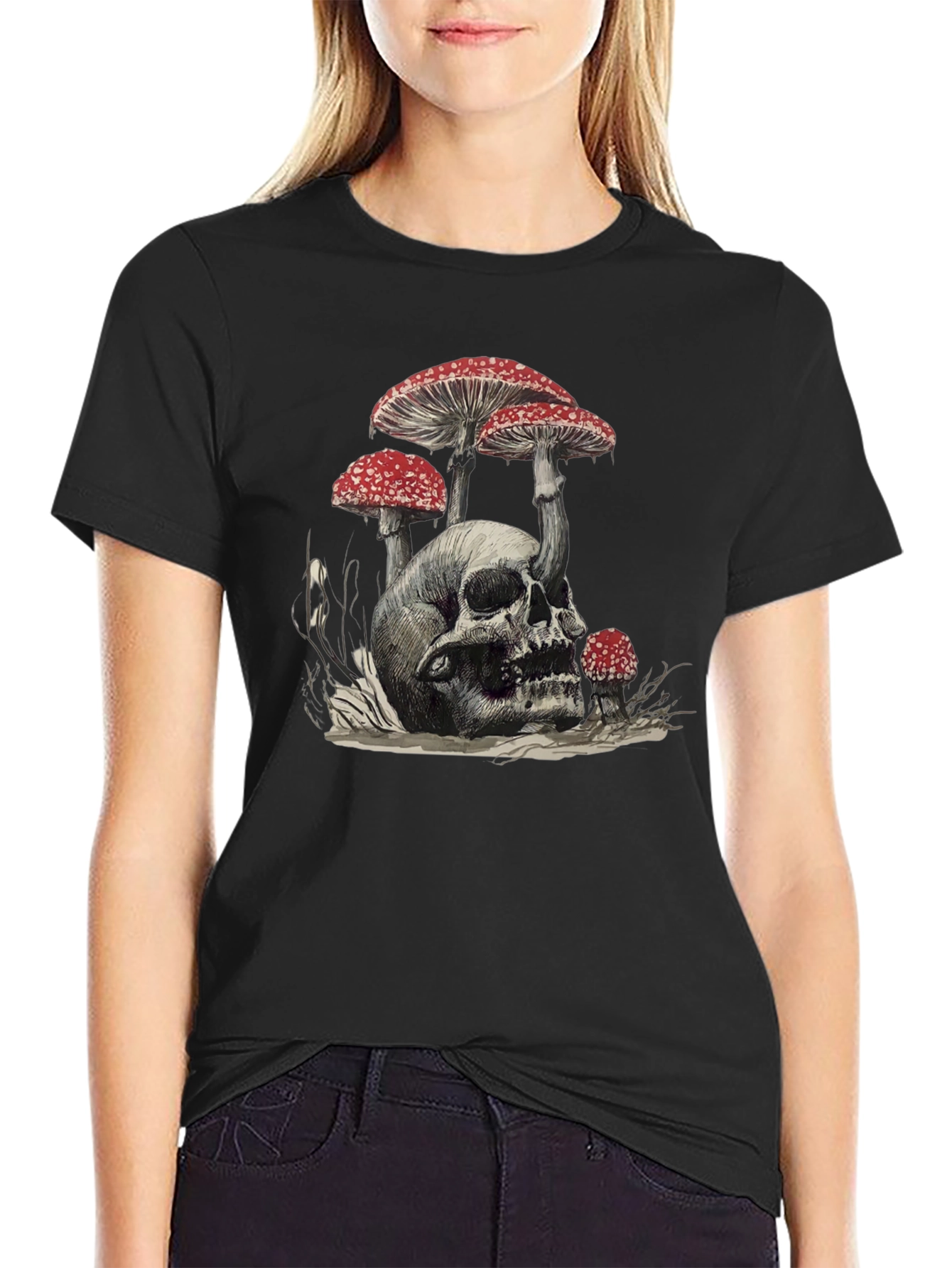 Skull & Mushroom Graphic Tee