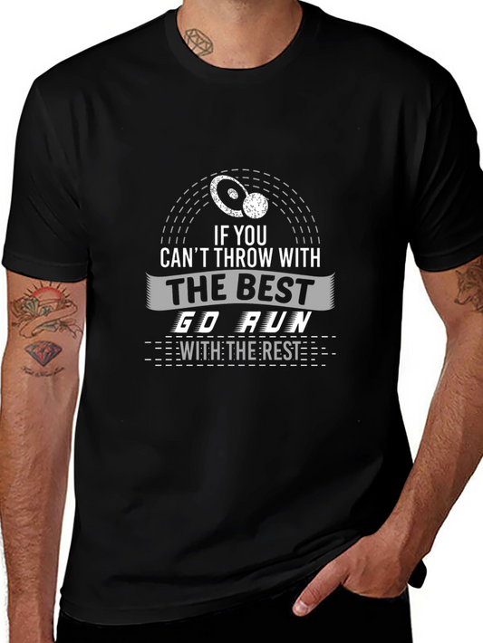 Funny Disc Golf & Running Black T-Shirt