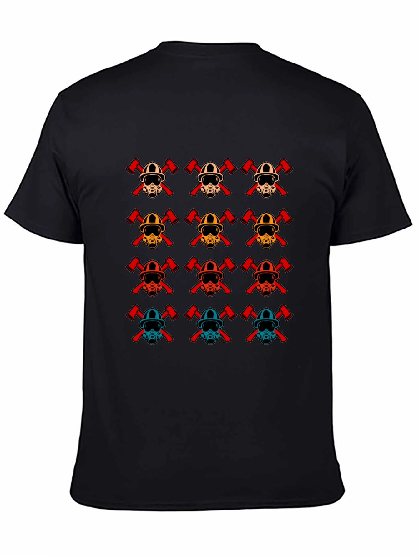 Firefighter Helmet Pattern T-Shirt