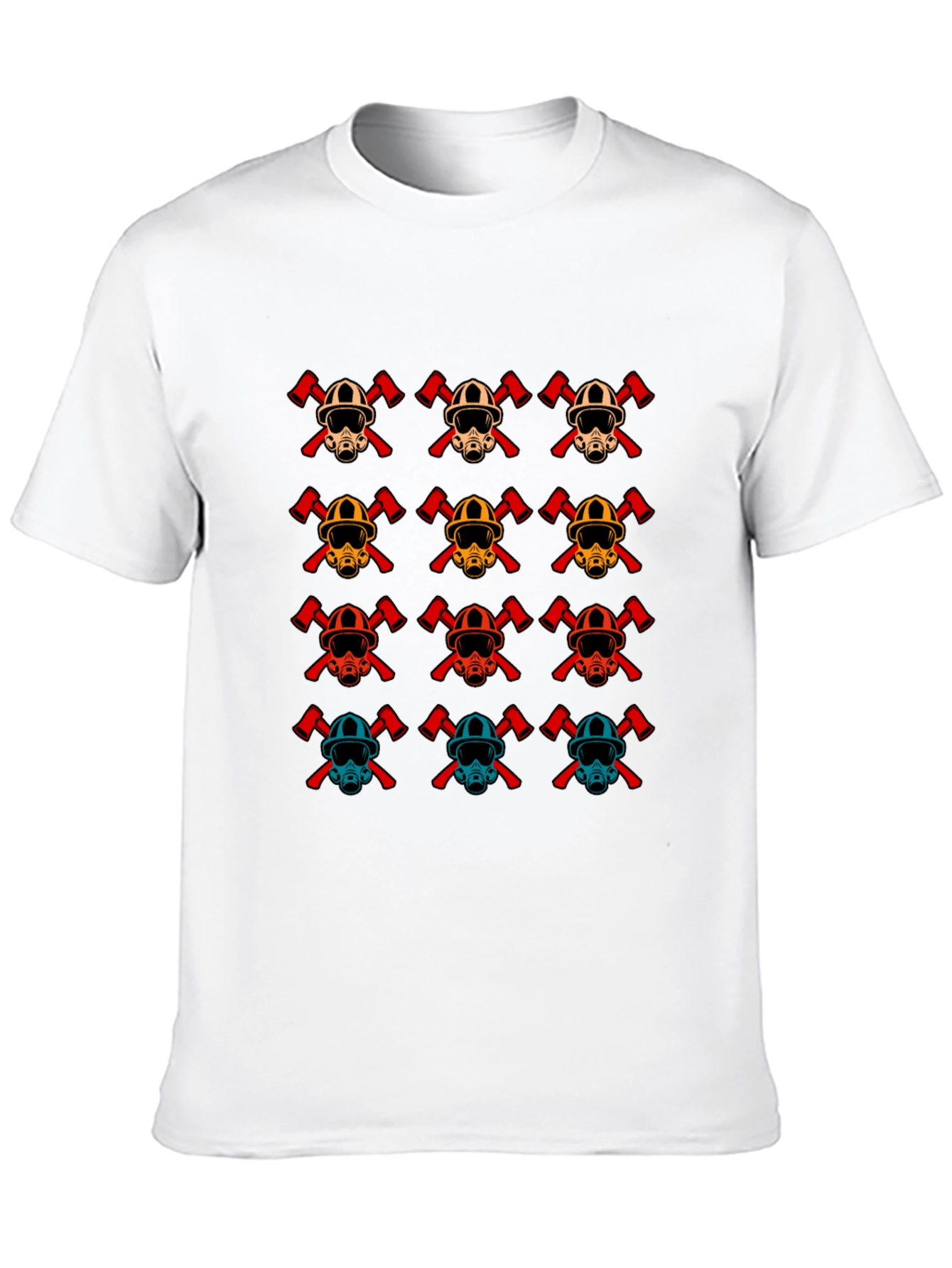 Firefighter Helmet Pattern T-Shirt