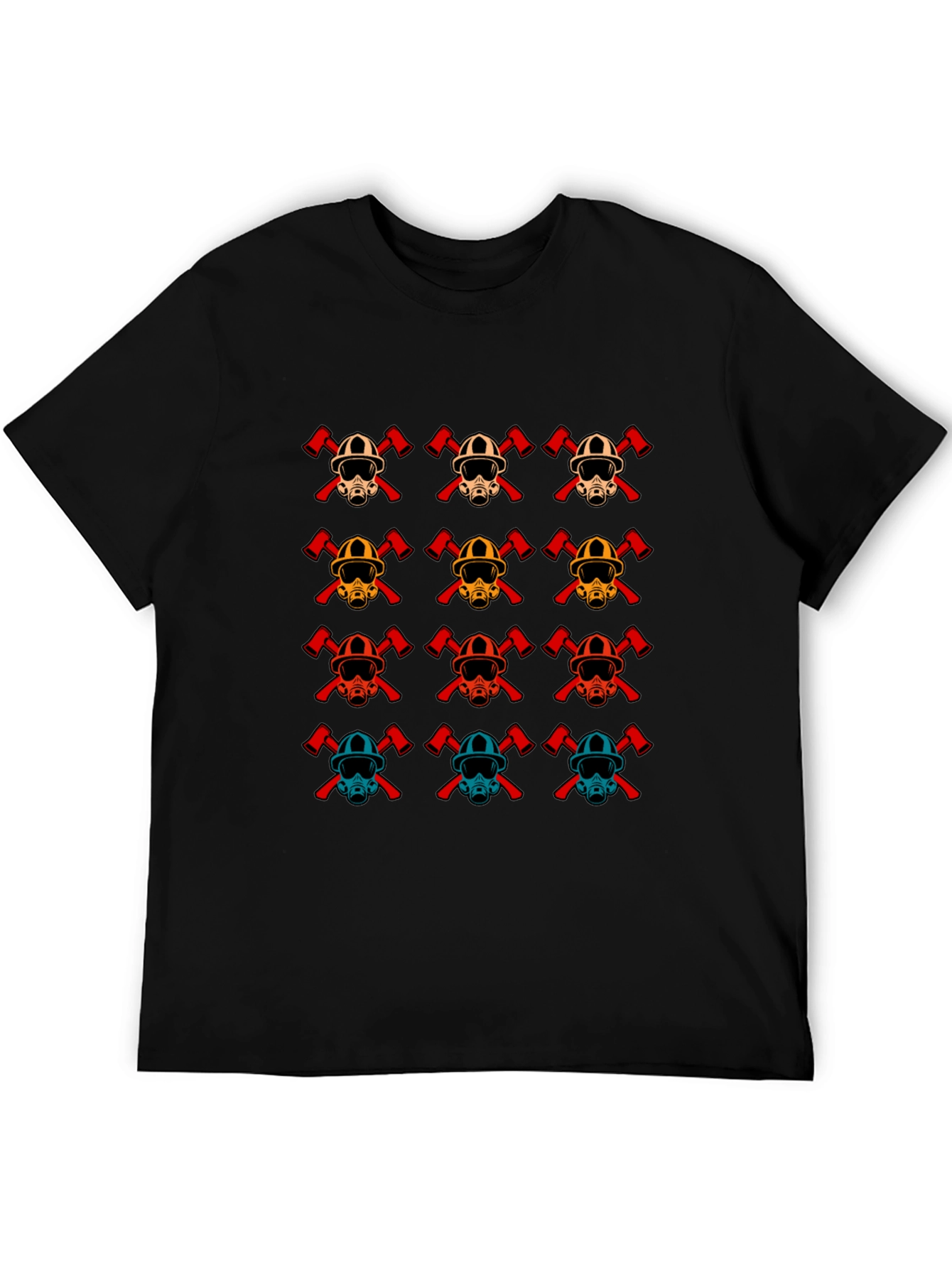 Firefighter Helmet Pattern T-Shirt