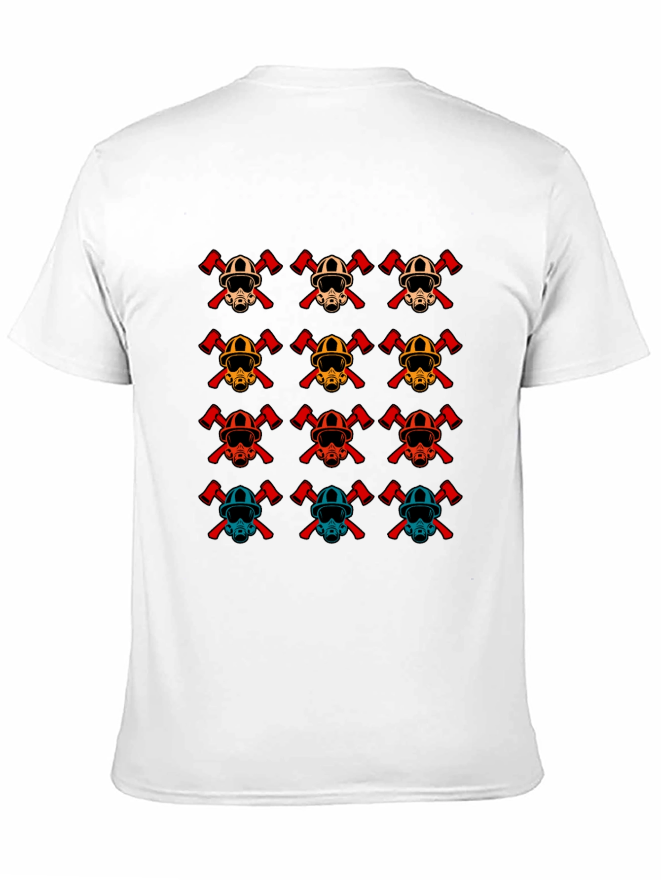 Firefighter Helmet Pattern T-Shirt