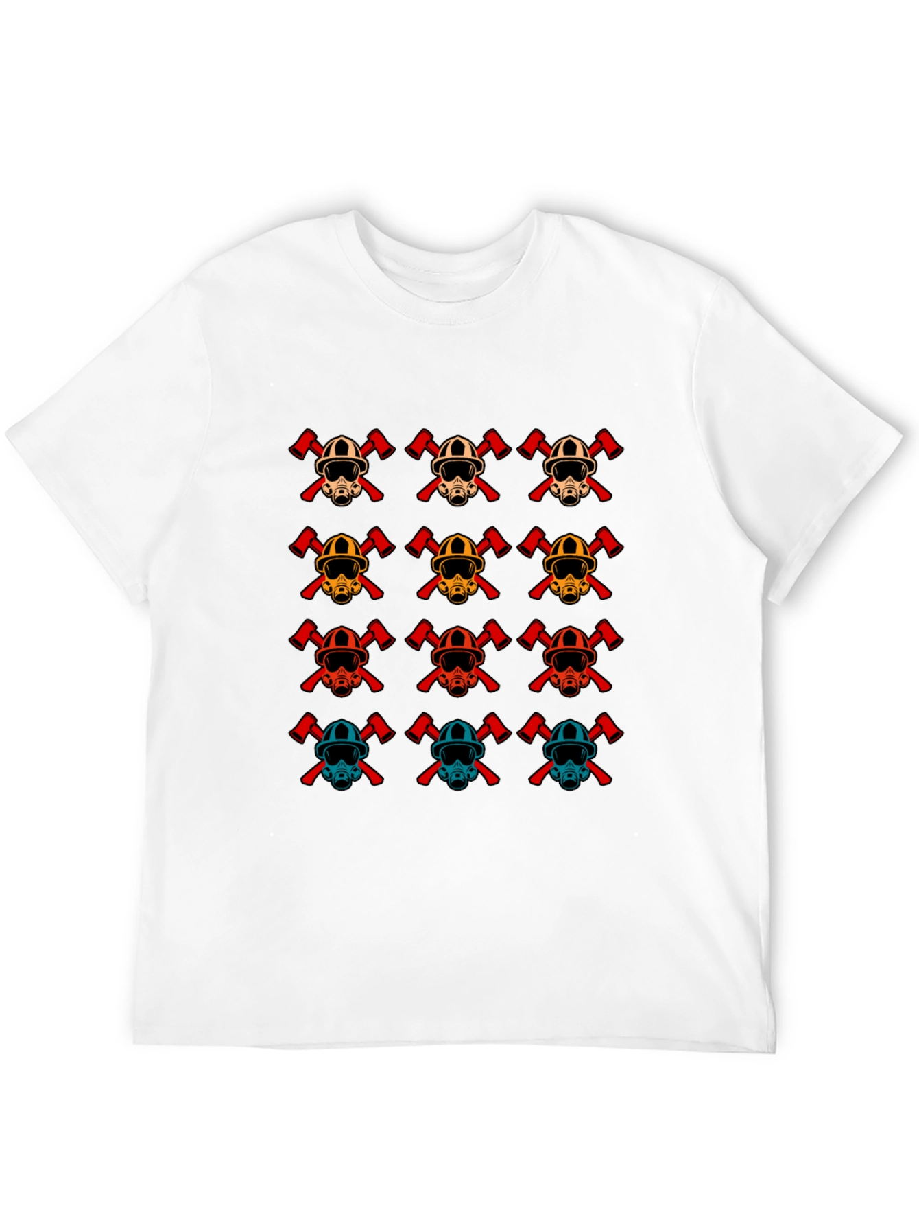 Firefighter Helmet Pattern T-Shirt