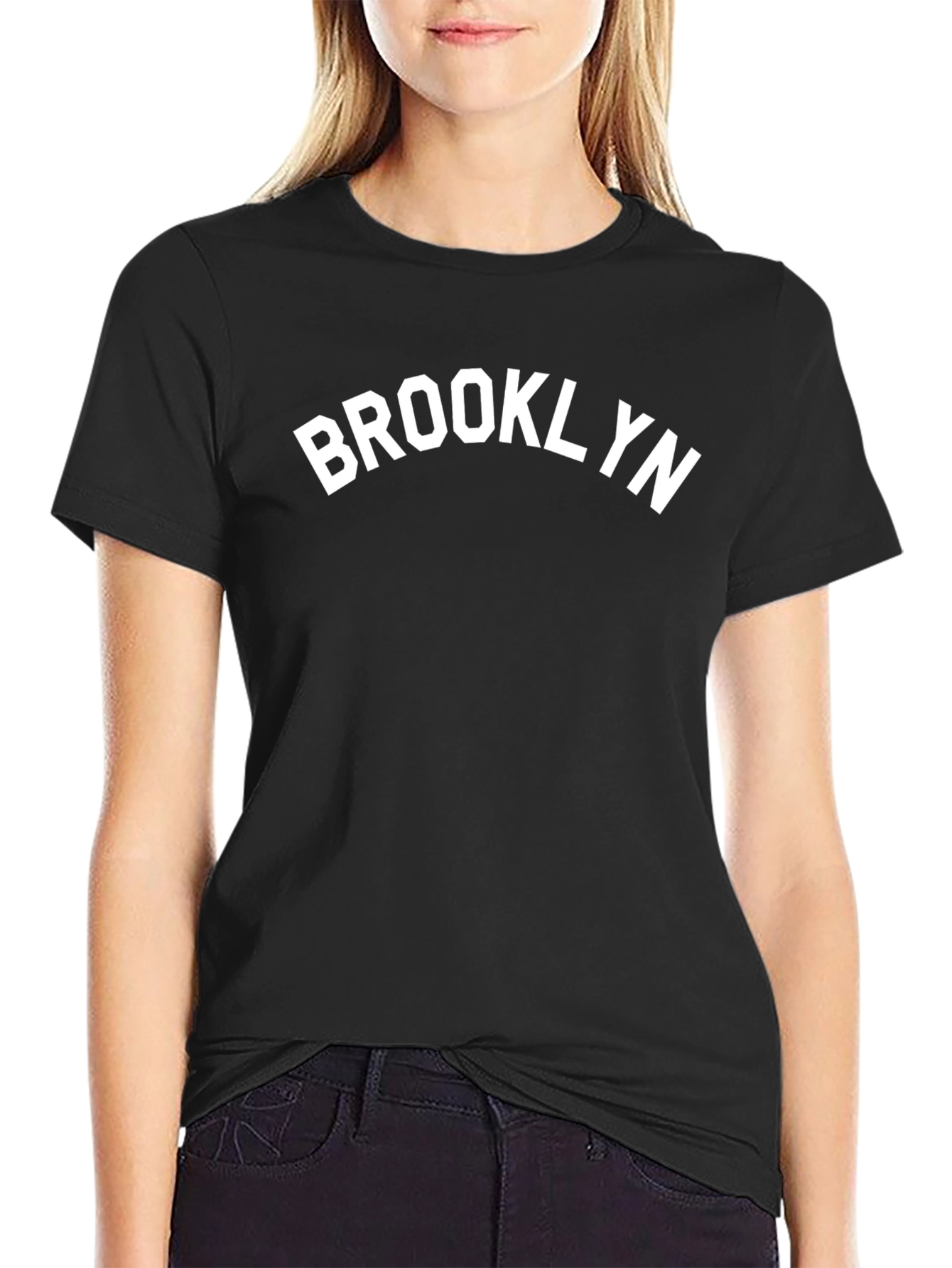 Brooklyn Graphic Tee - Classic Black Cotton T-Shirt