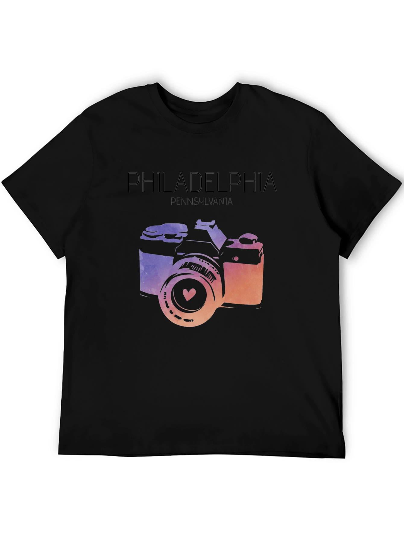 Philadelphia Camera Graphic T-Shirt - Pennsylvania Souvenir