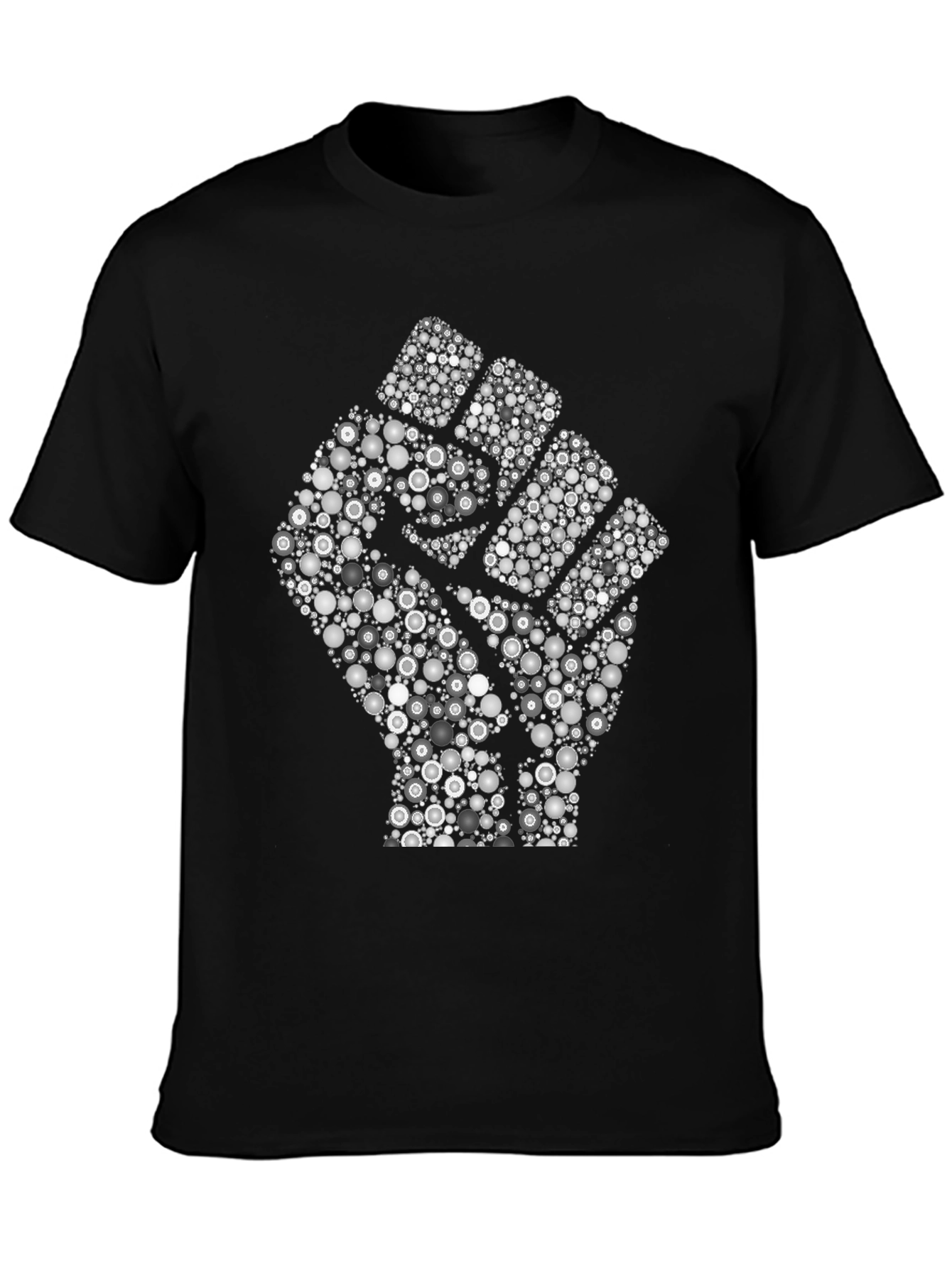Empowered Fist Graphic Tee - Black Cotton