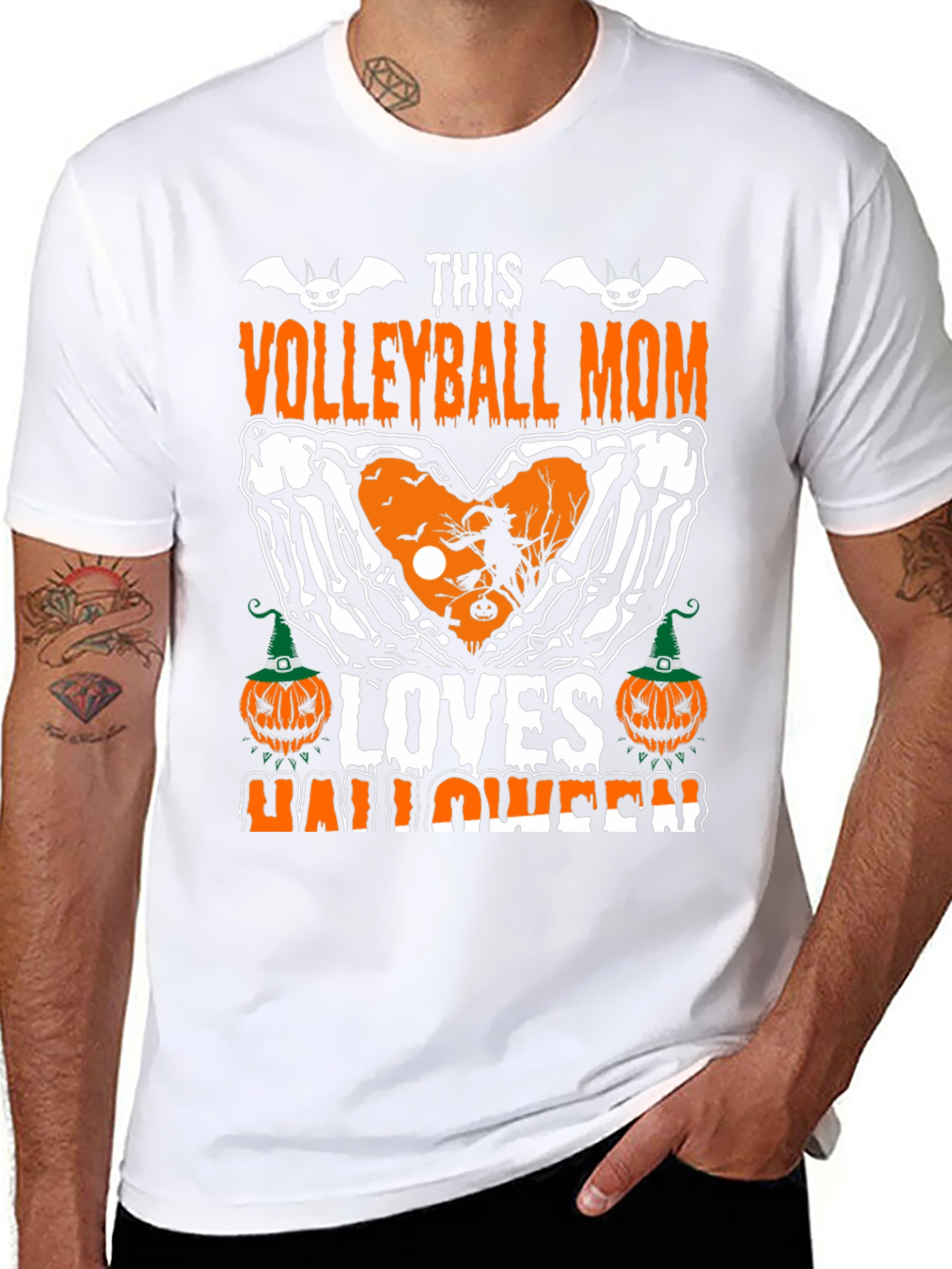Volleyball Mom Halloween T-Shirt - Spooky Season