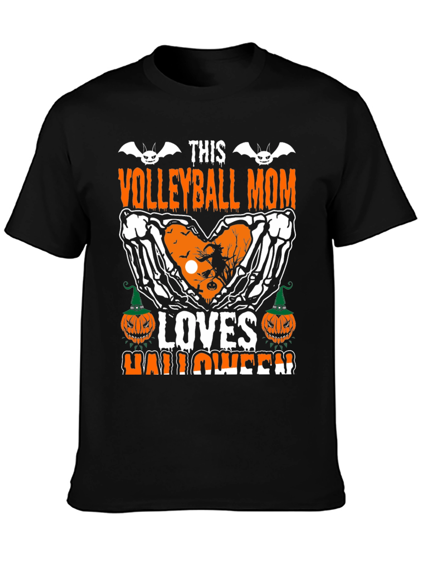 Volleyball Mom Halloween T-Shirt - Spooky Season