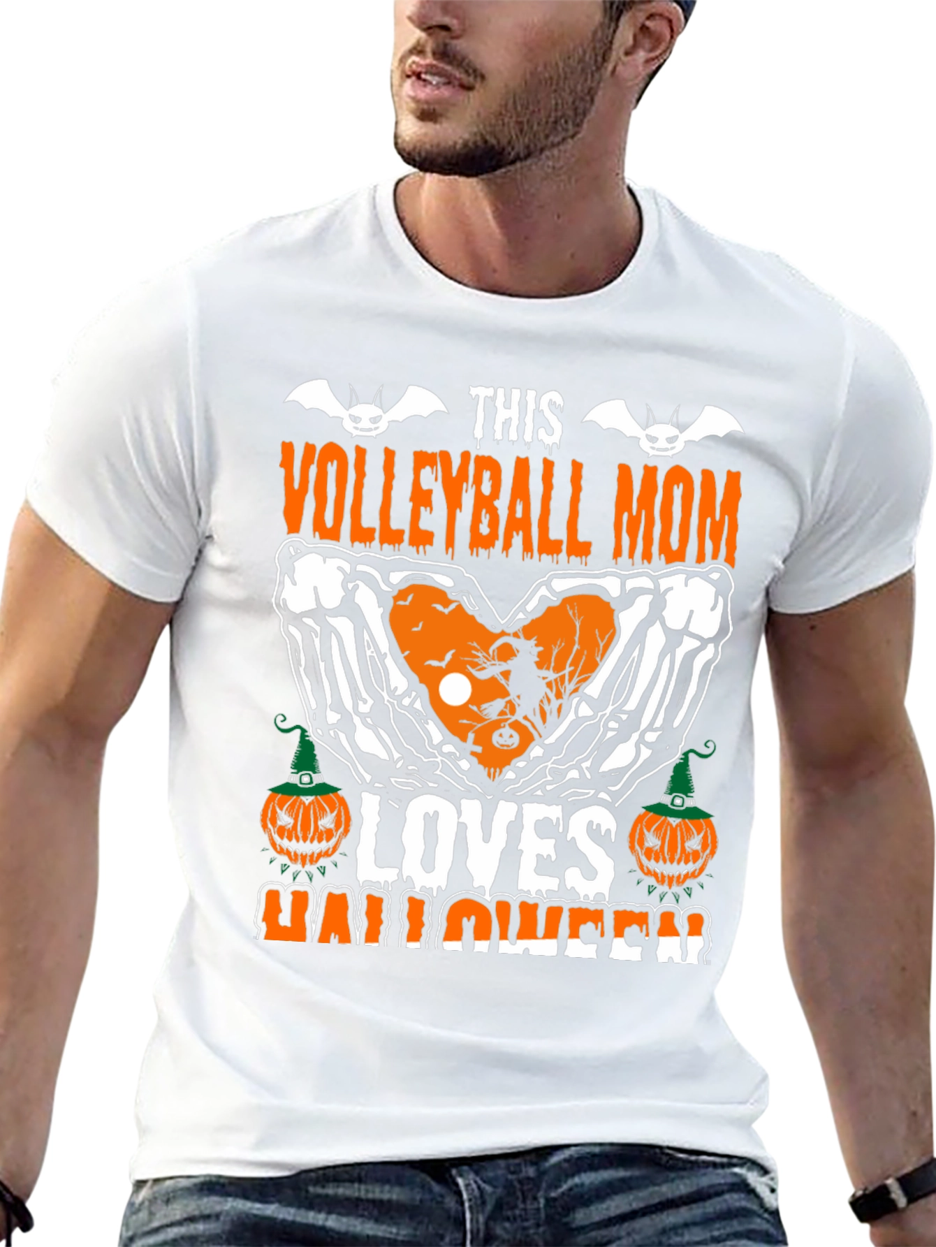 Volleyball Mom Halloween T-Shirt - Spooky Season