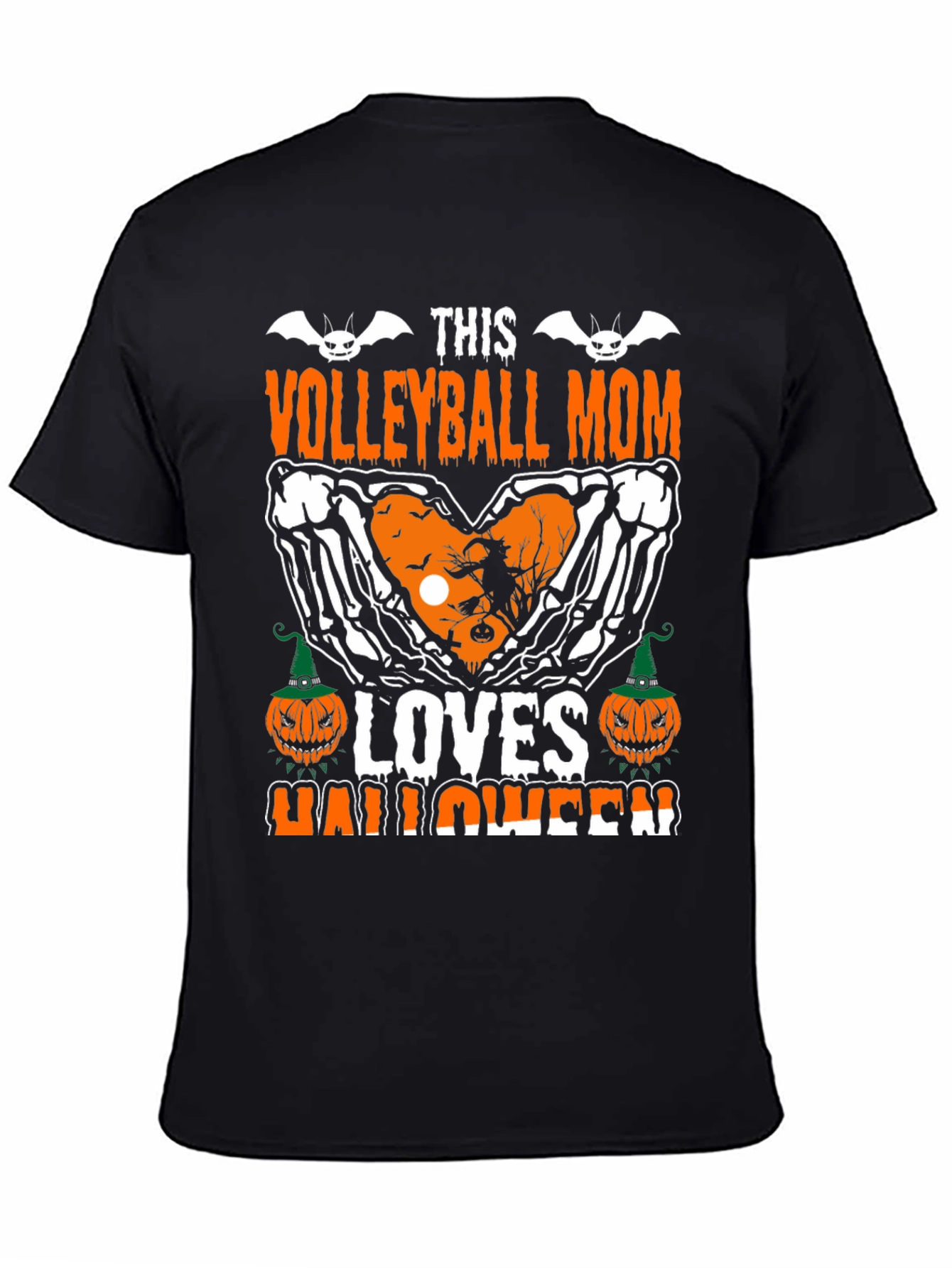 Volleyball Mom Halloween T-Shirt - Spooky Season
