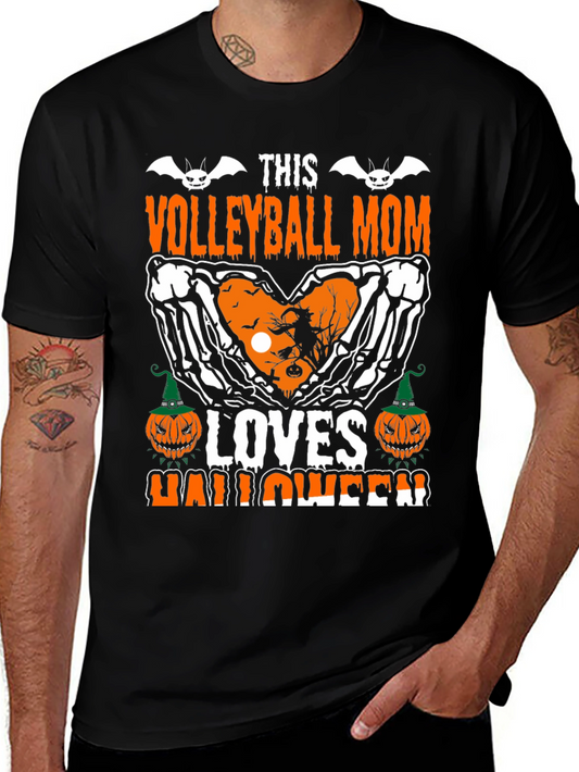 Volleyball Mom Halloween T-Shirt - Spooky Season