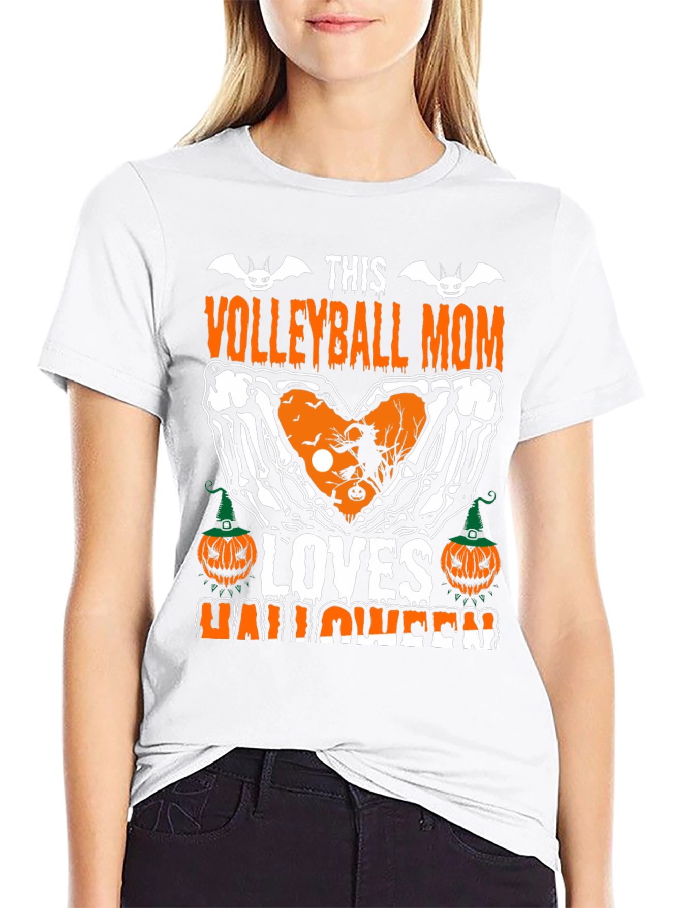 Volleyball Mom Halloween T-Shirt - Spooky Season