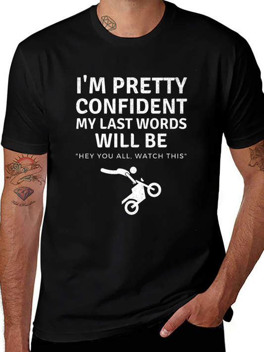 Confident Last Words Black Graphic Tee
