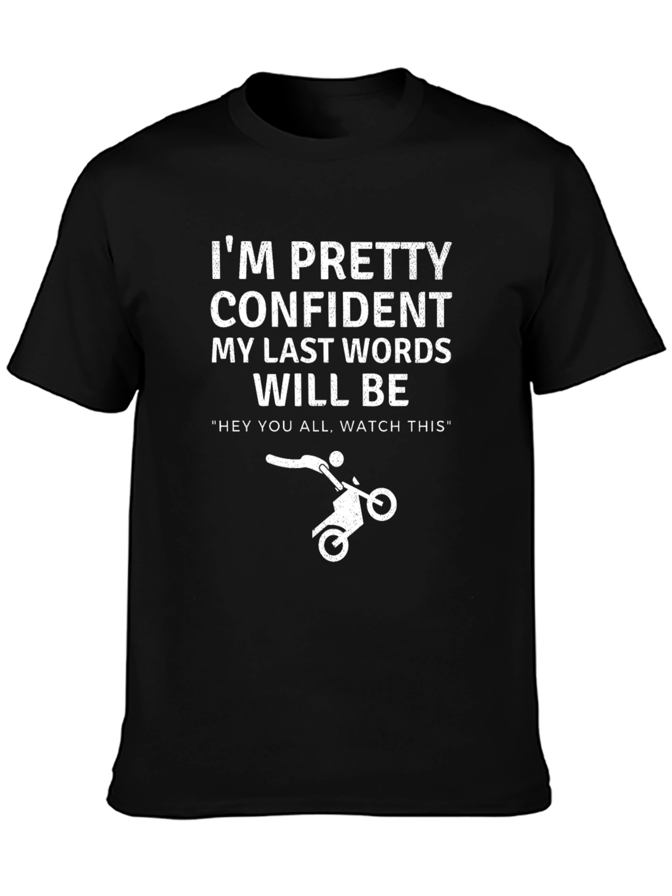 Confident Last Words Black Graphic Tee