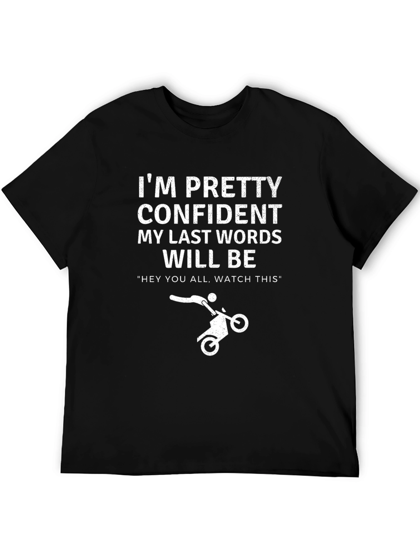 Confident Last Words Black Graphic Tee