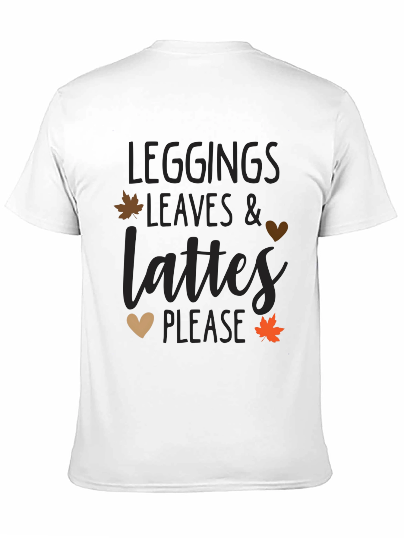 Leggings Leaves Lattes T-Shirt - Fall Season Apparel