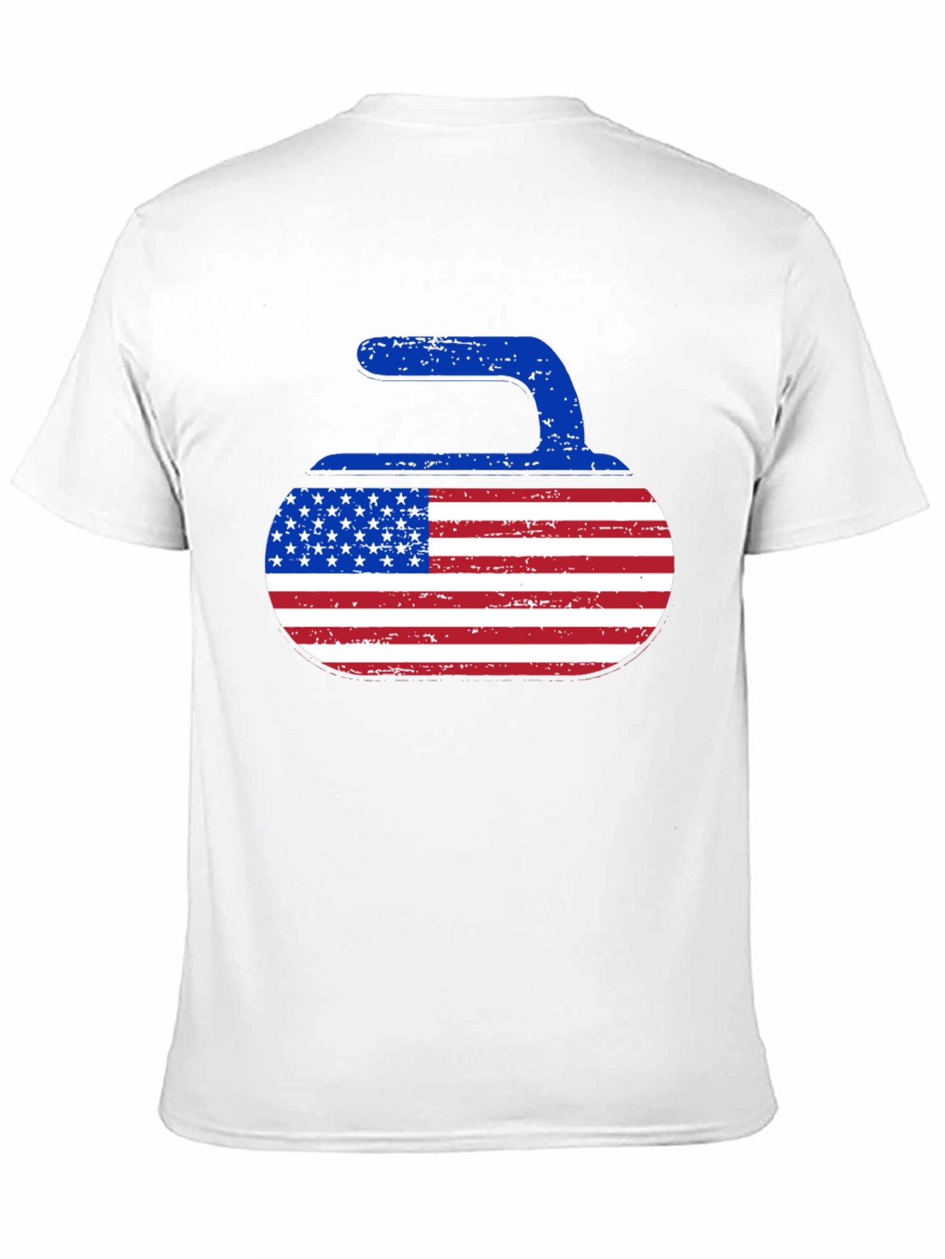 USA Curling Stone T-Shirt - Patriotic Sportswear