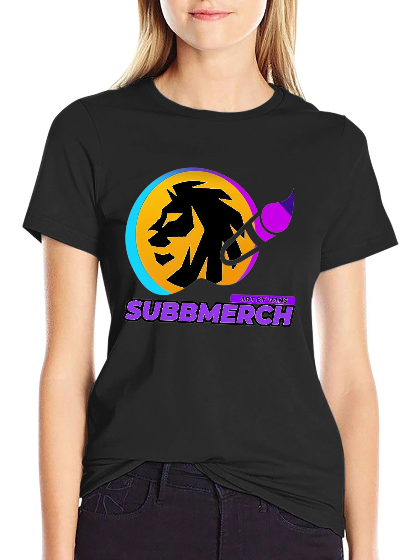 Subbmerch Artist Lion Graphic Tee