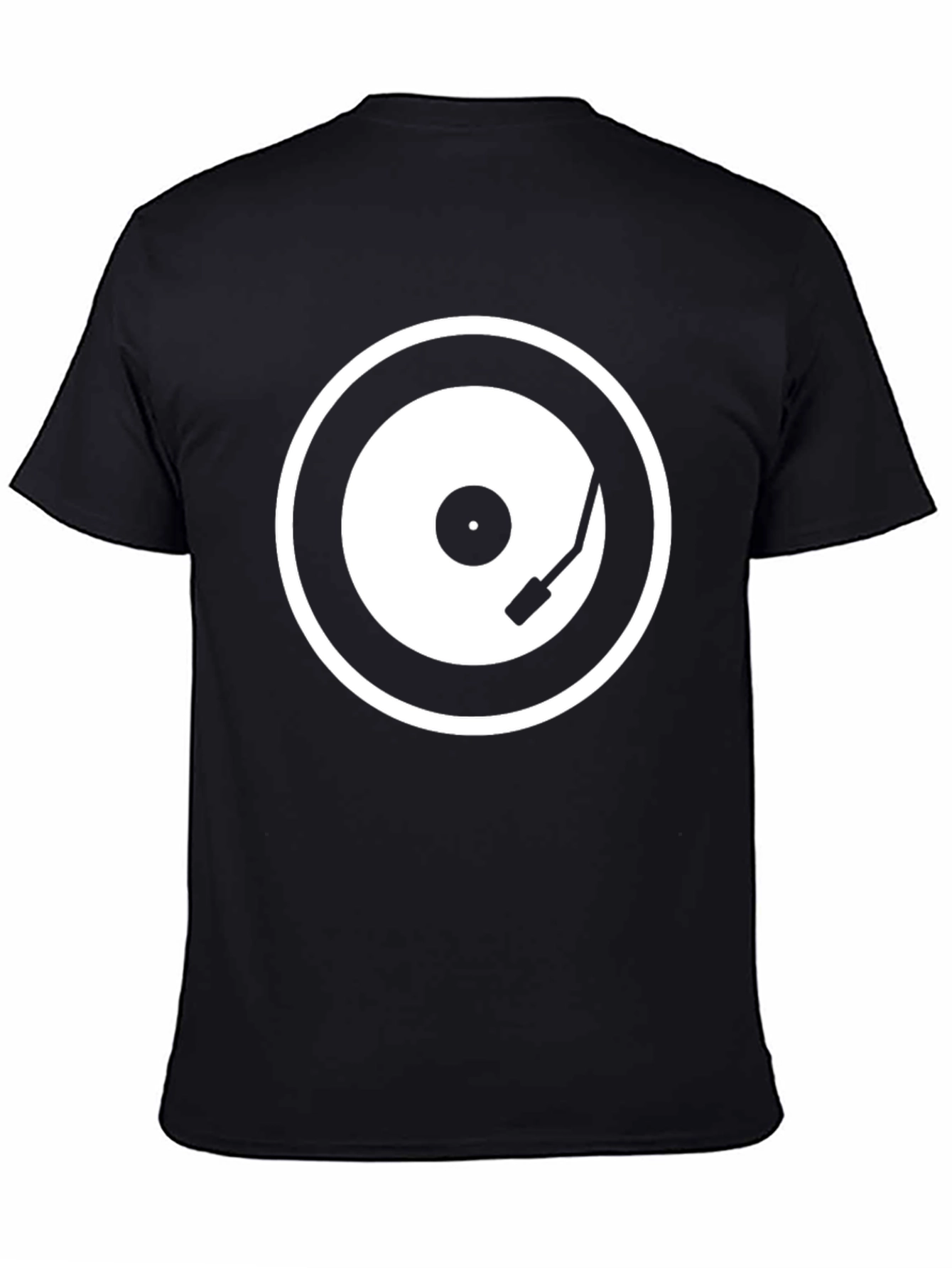 DJ Record Graphic Tee - Black