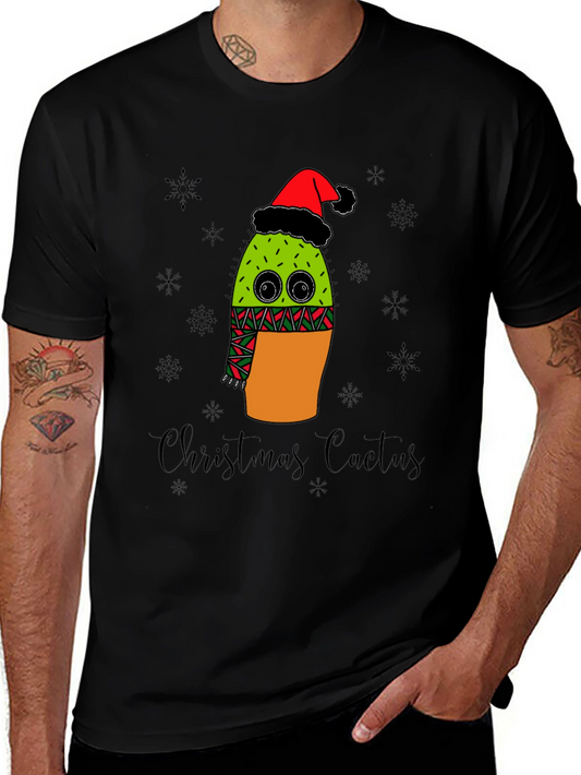 Christmas Cactus T-Shirt - Holiday Graphic Tee