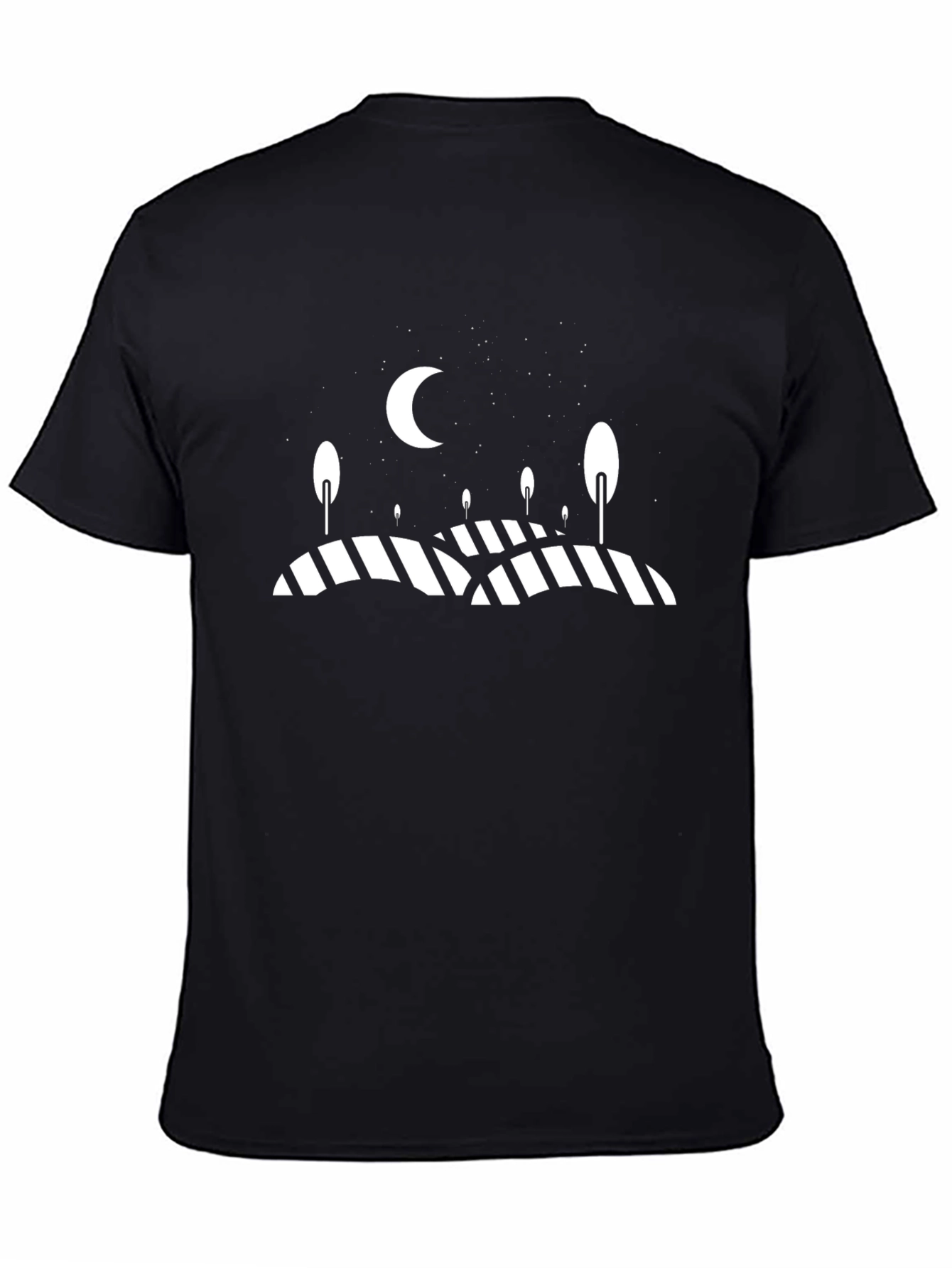 Abstract Landscape Black T-Shirt