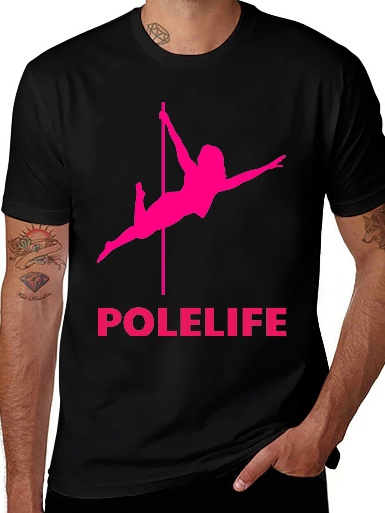 Polelife Black Graphic Tee