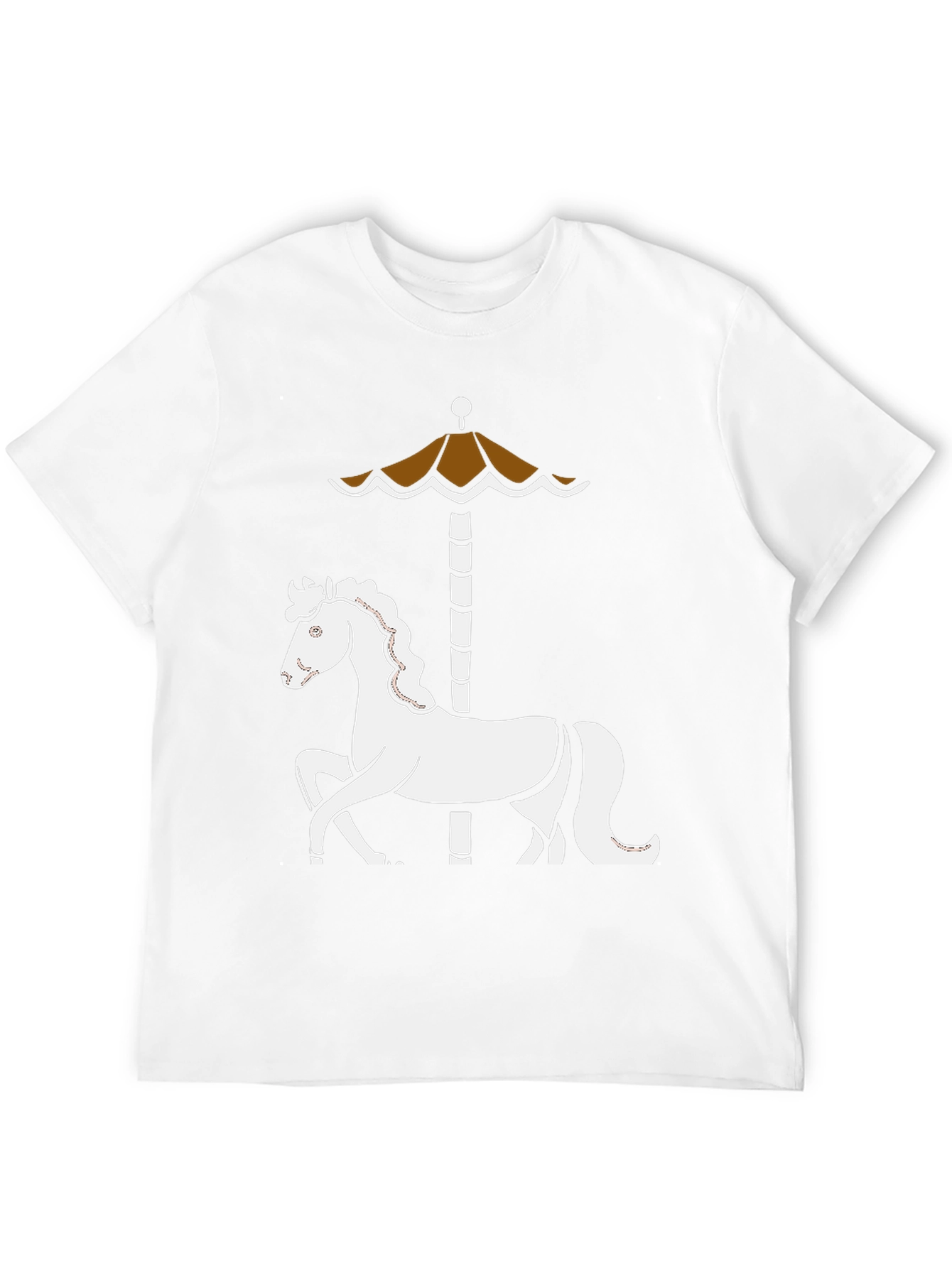 Carousel Horse T-Shirt - Whimsical Retro Design
