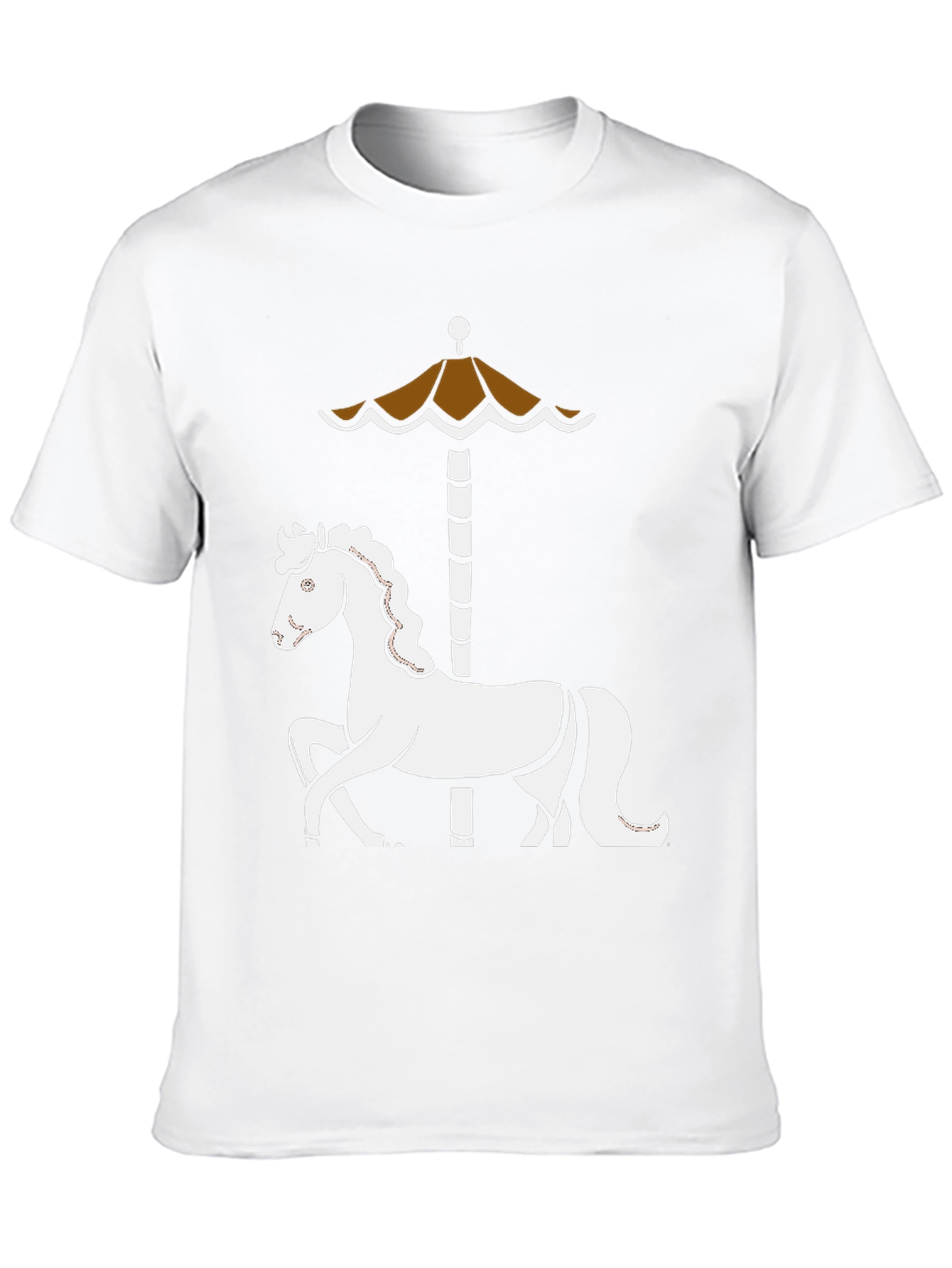 Carousel Horse T-Shirt - Whimsical Retro Design
