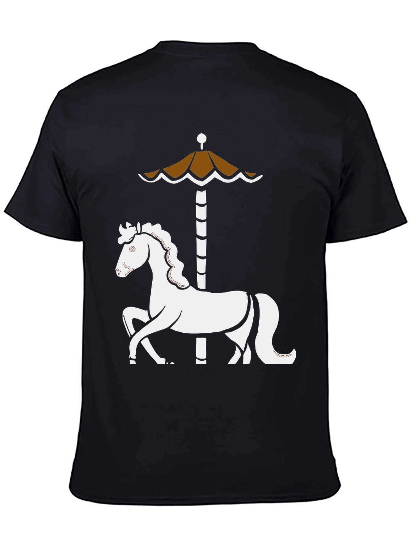 Carousel Horse T-Shirt - Whimsical Retro Design