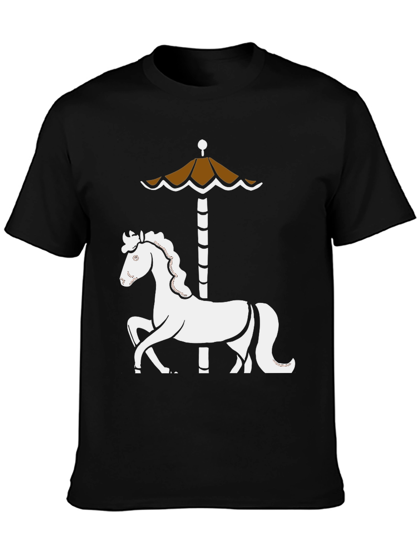 Carousel Horse T-Shirt - Whimsical Retro Design