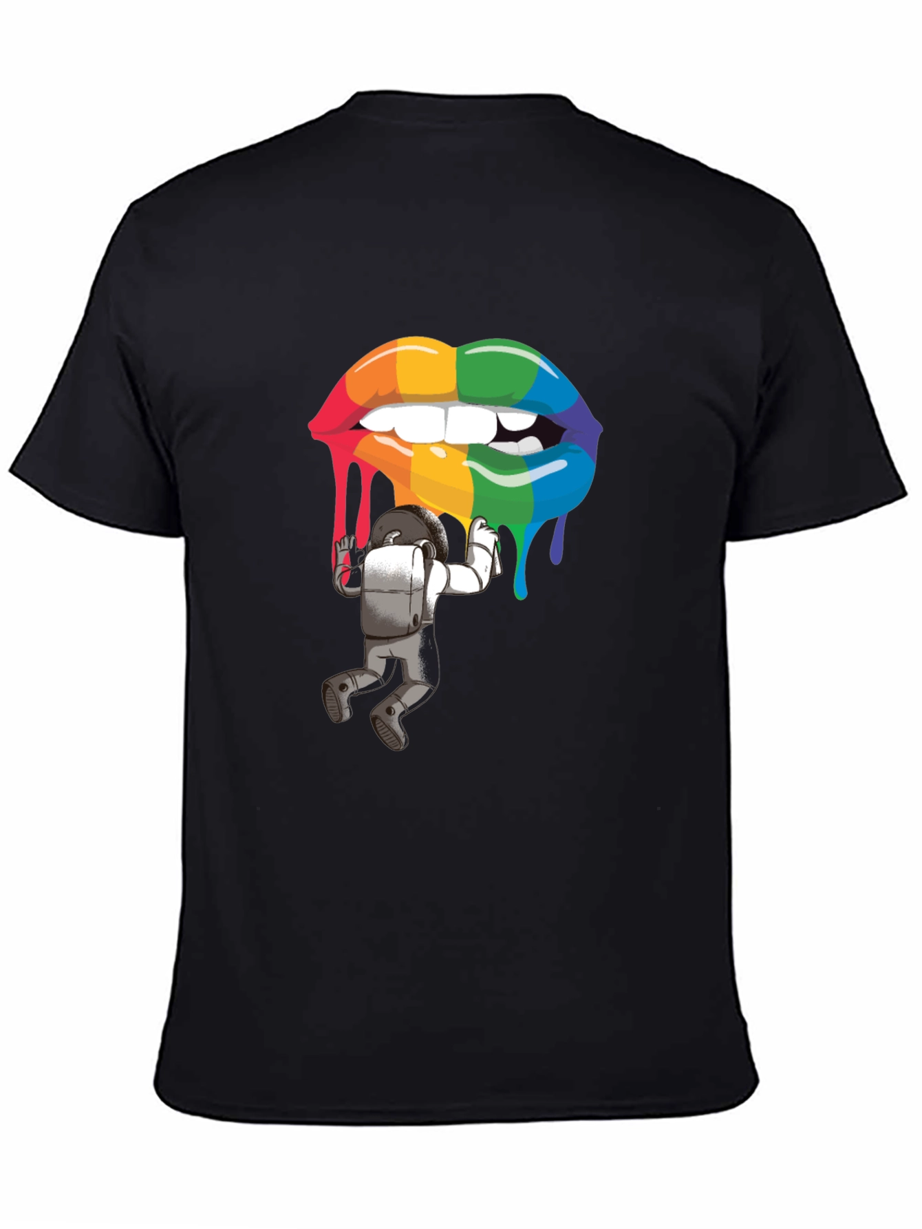 Rainbow Lips Astronaut Graphic Tee