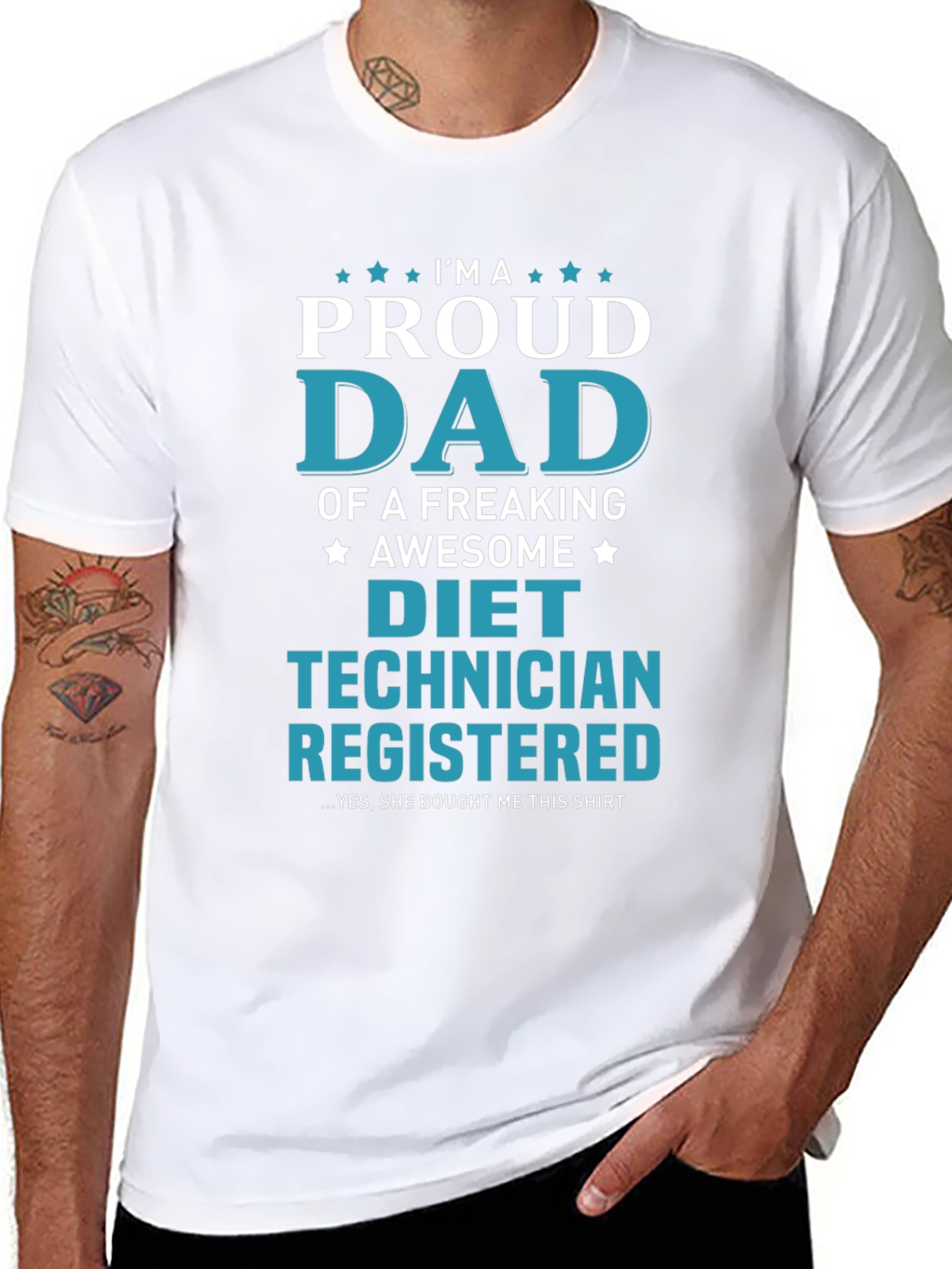 Proud Diet Technician Dad T-Shirt