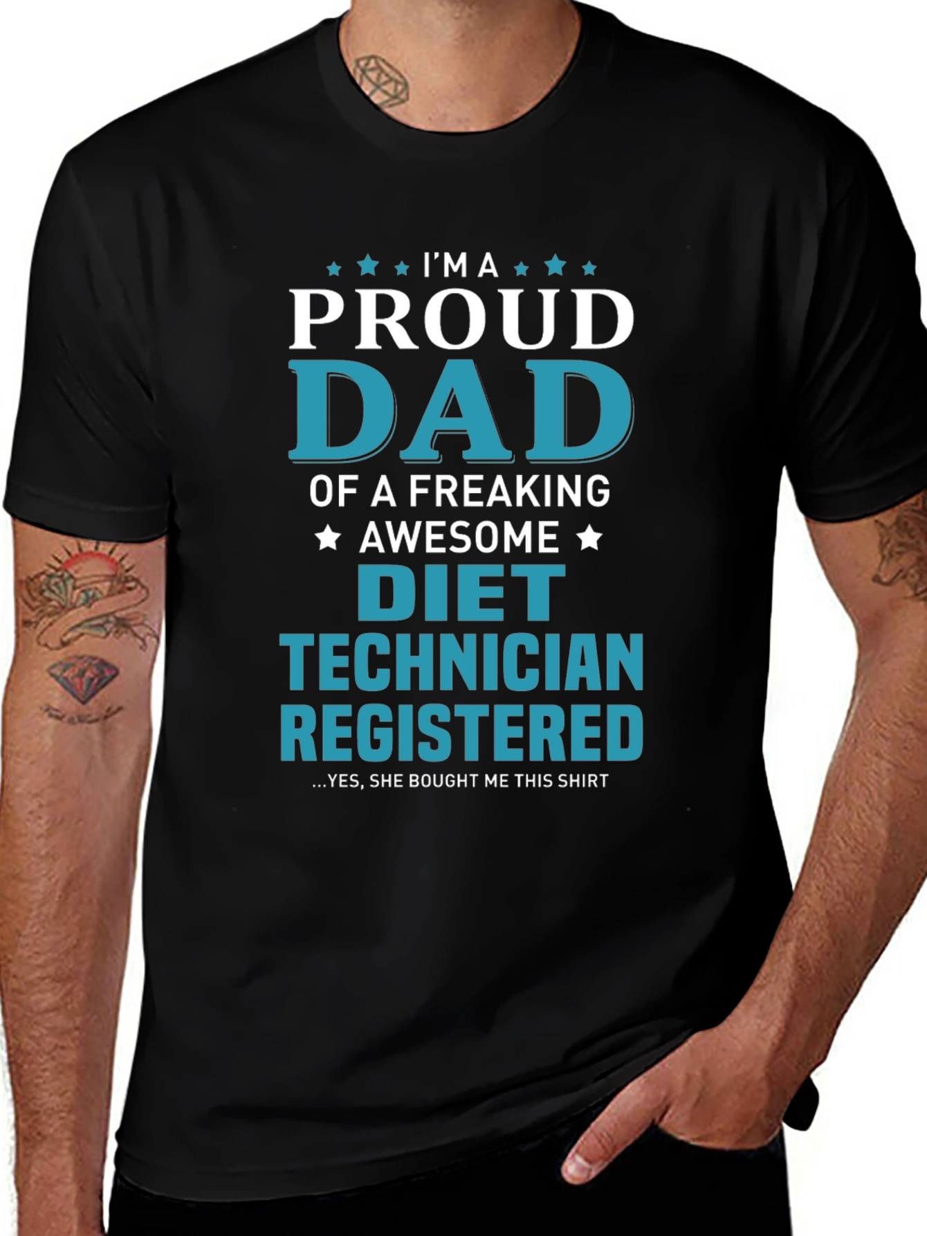 Proud Diet Technician Dad T-Shirt