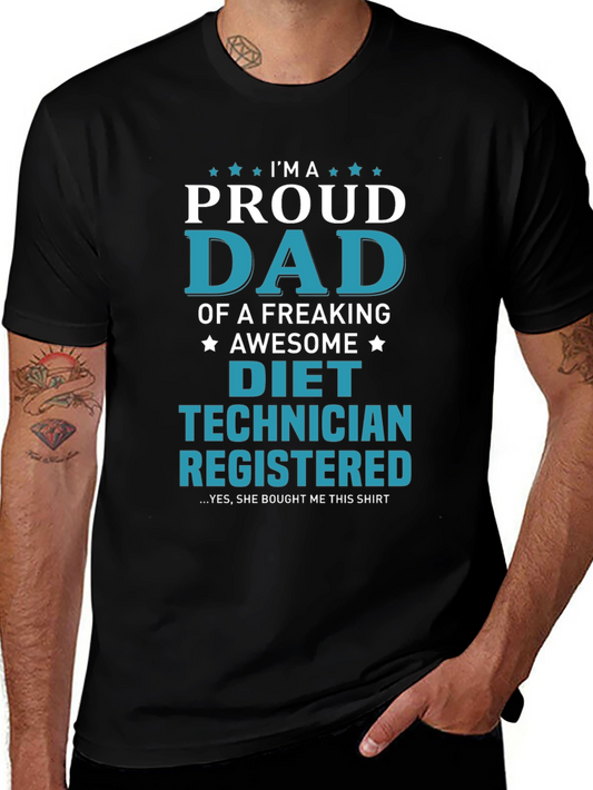 Proud Diet Technician Dad T-Shirt