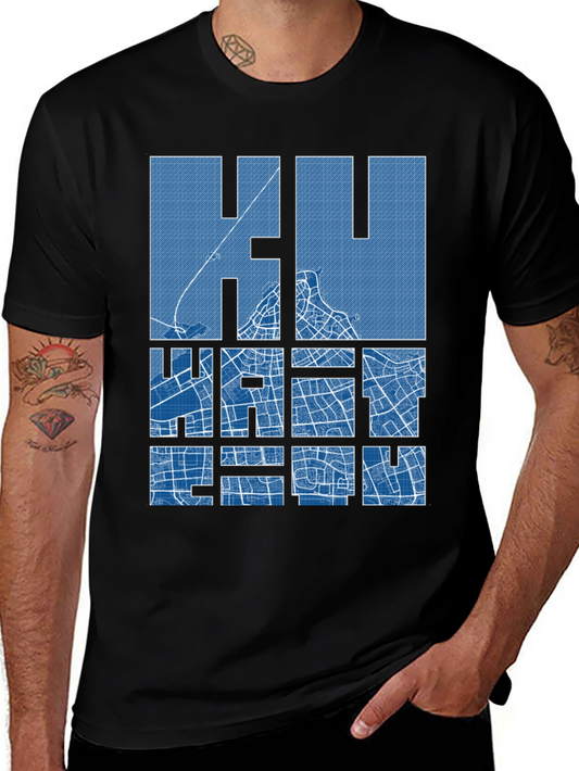 Khartoum City Map Blueprint T-Shirt