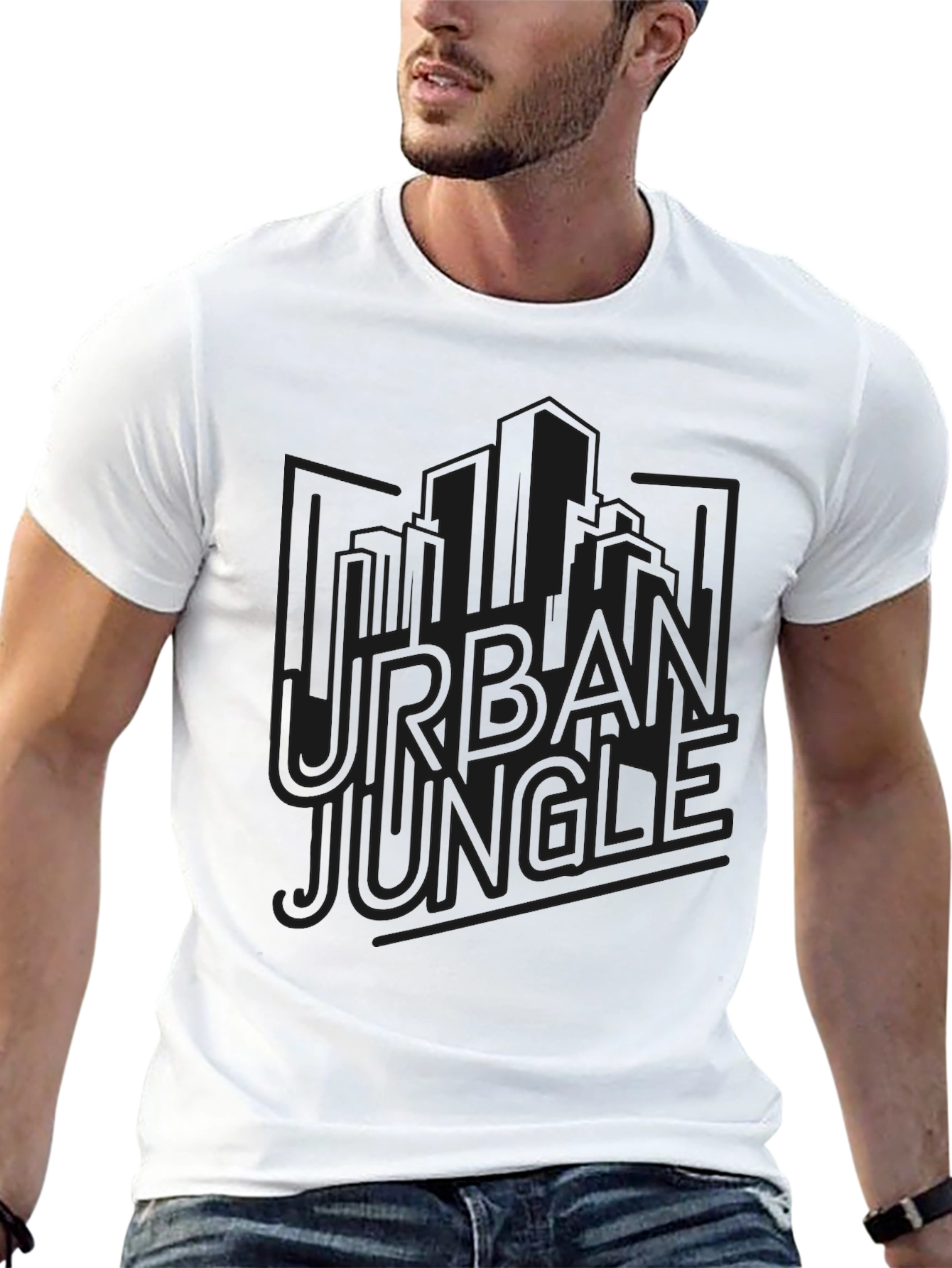 Urban Jungle Graphic Tee - Black Mens T-Shirt