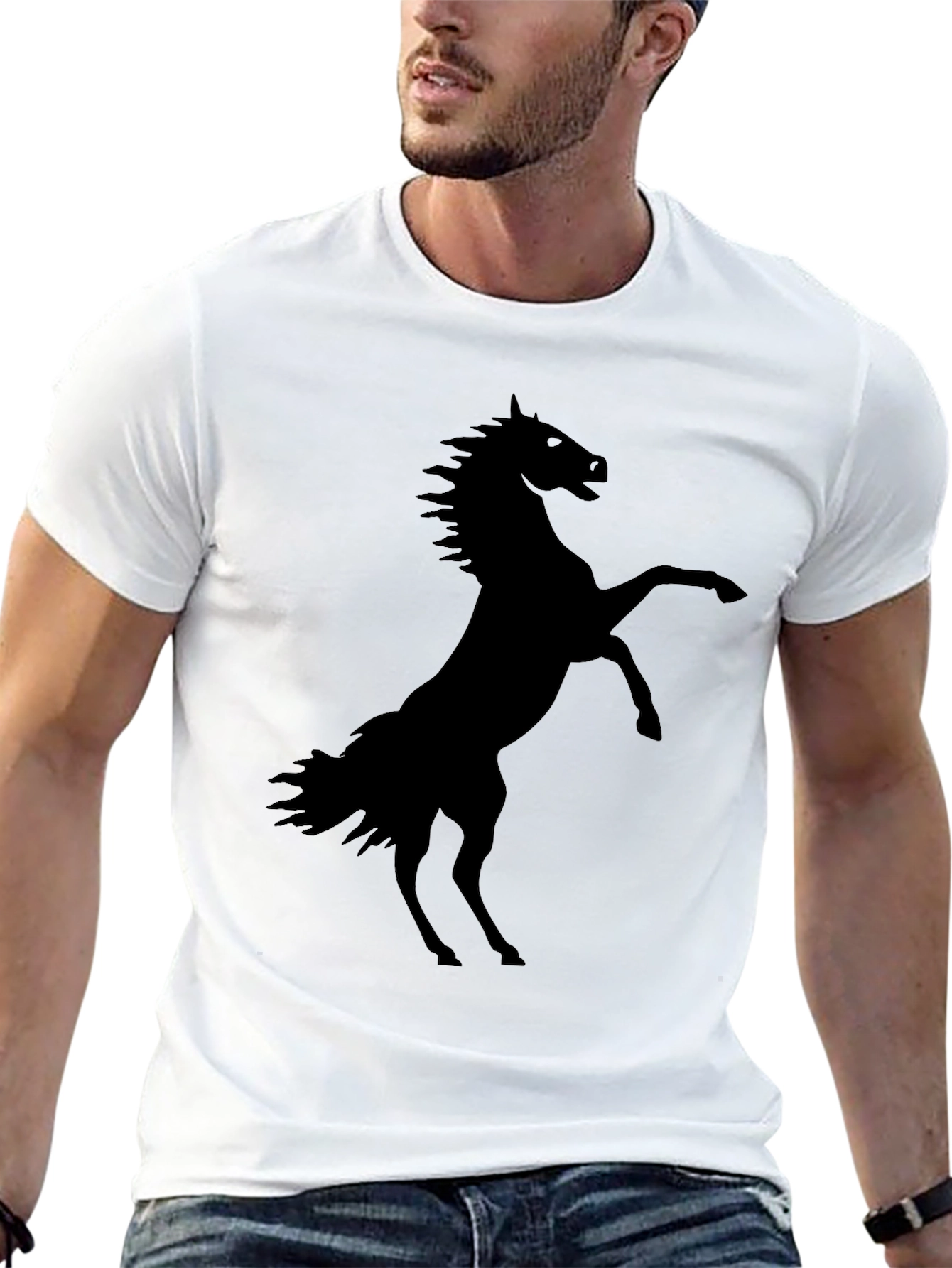 Black Horse Silhouette Graphic Tee