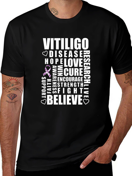 Vitiligo Awareness Ribbon Graphic T-Shirt