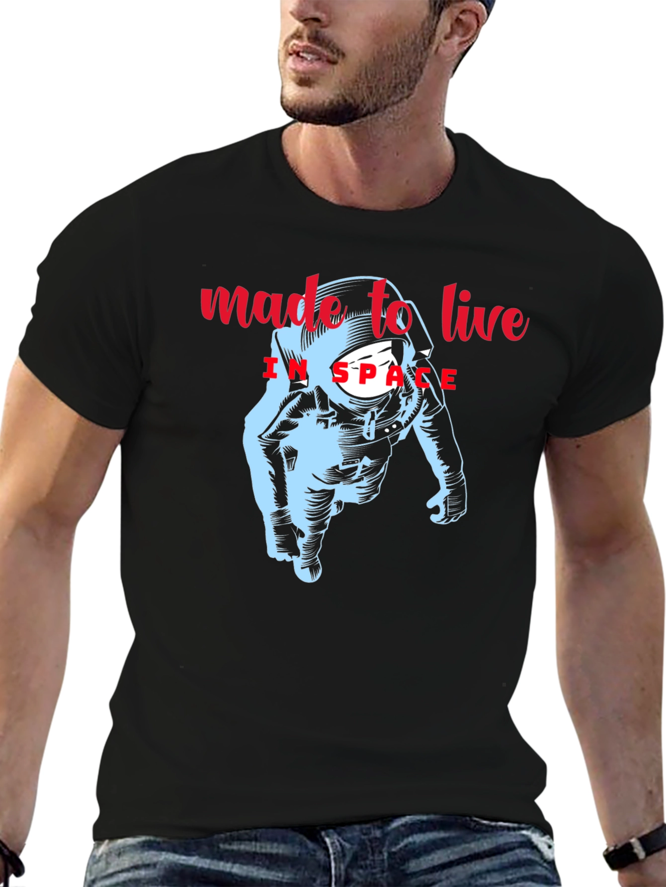 Made to Live in Space Astronaut Graphic Tee