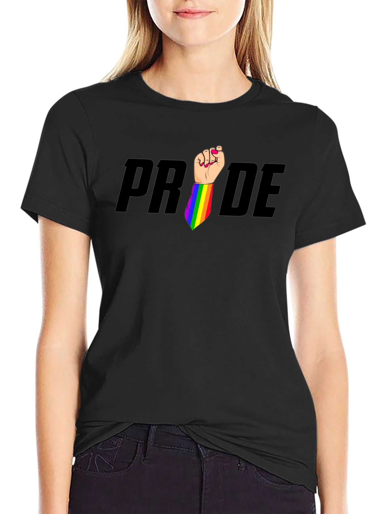 Pride LGBTQ Rainbow Fist T-Shirt