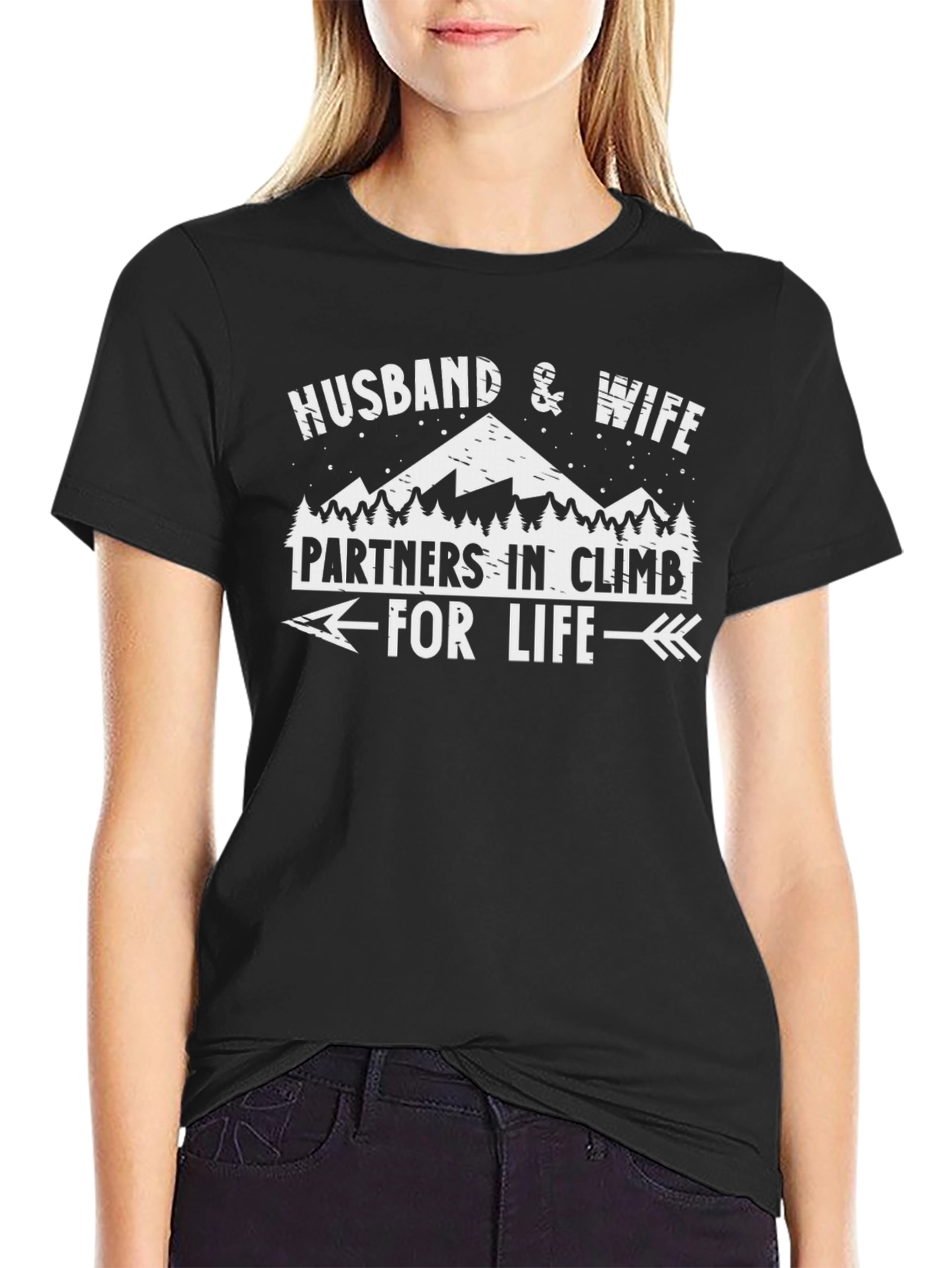 Husband & Wife Partners in Climb T-Shirt