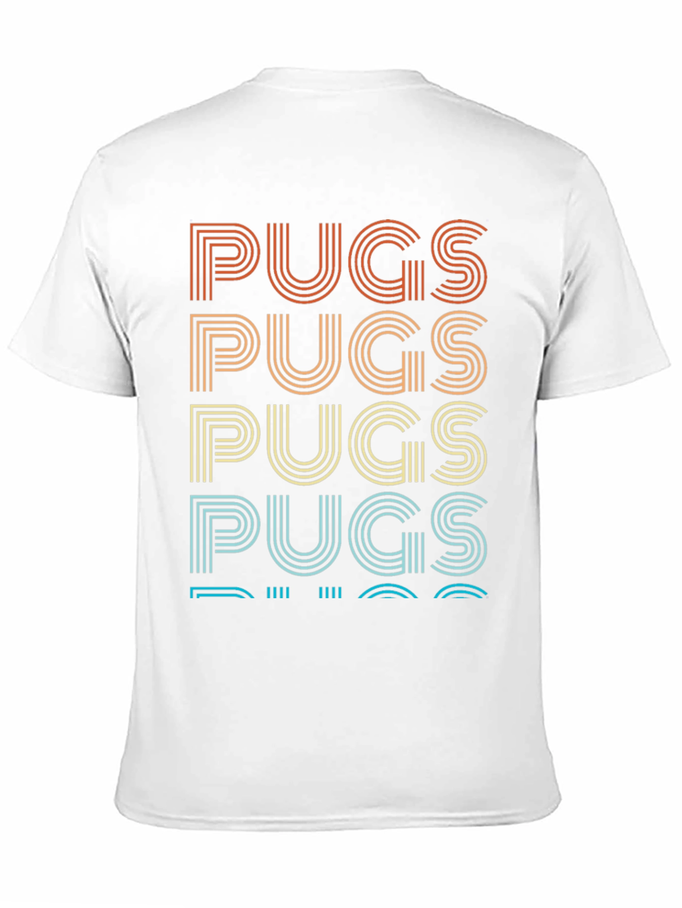 Retro Pugs Graphic Tee - Black