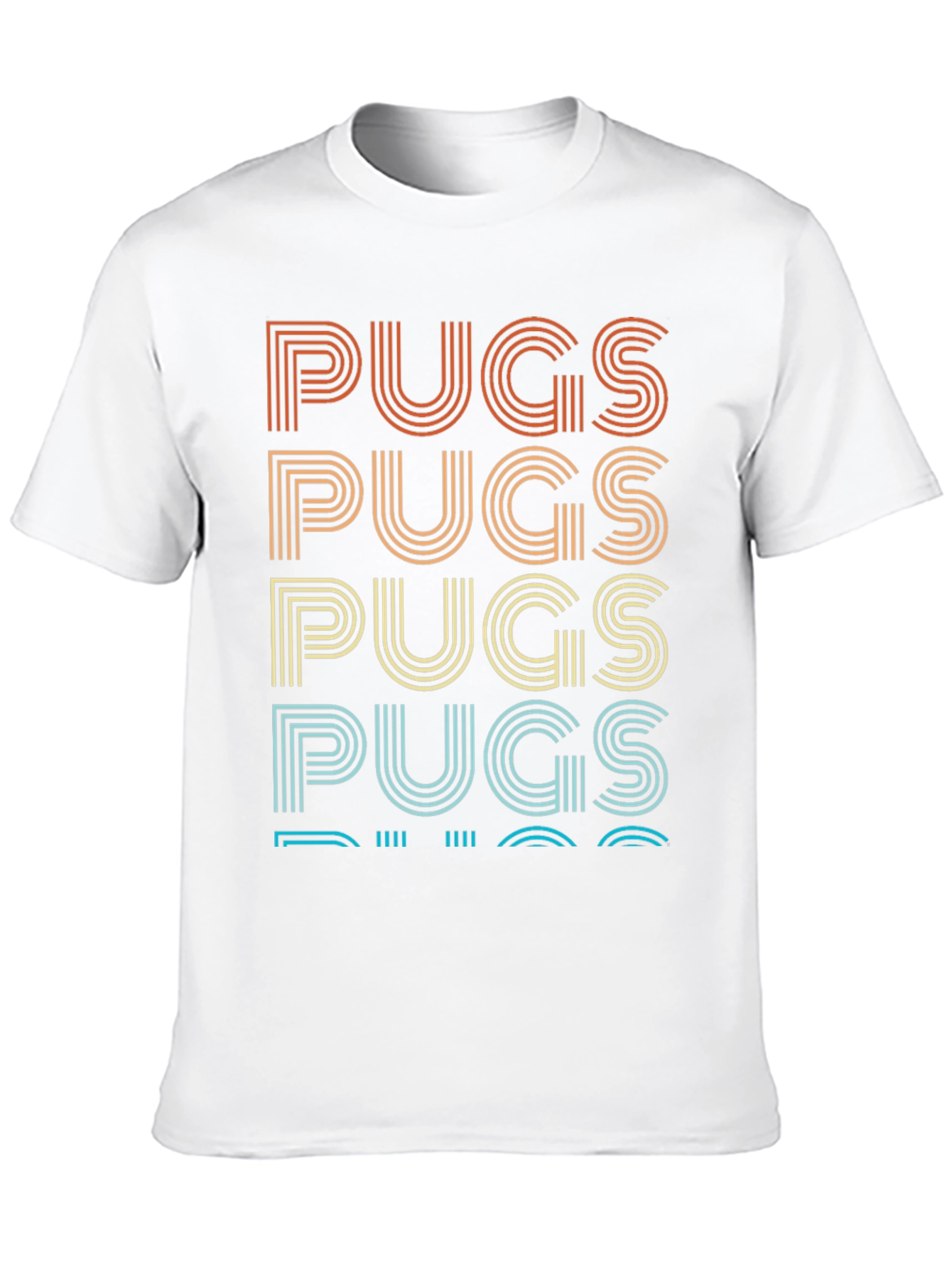 Retro Pugs Graphic Tee - Black