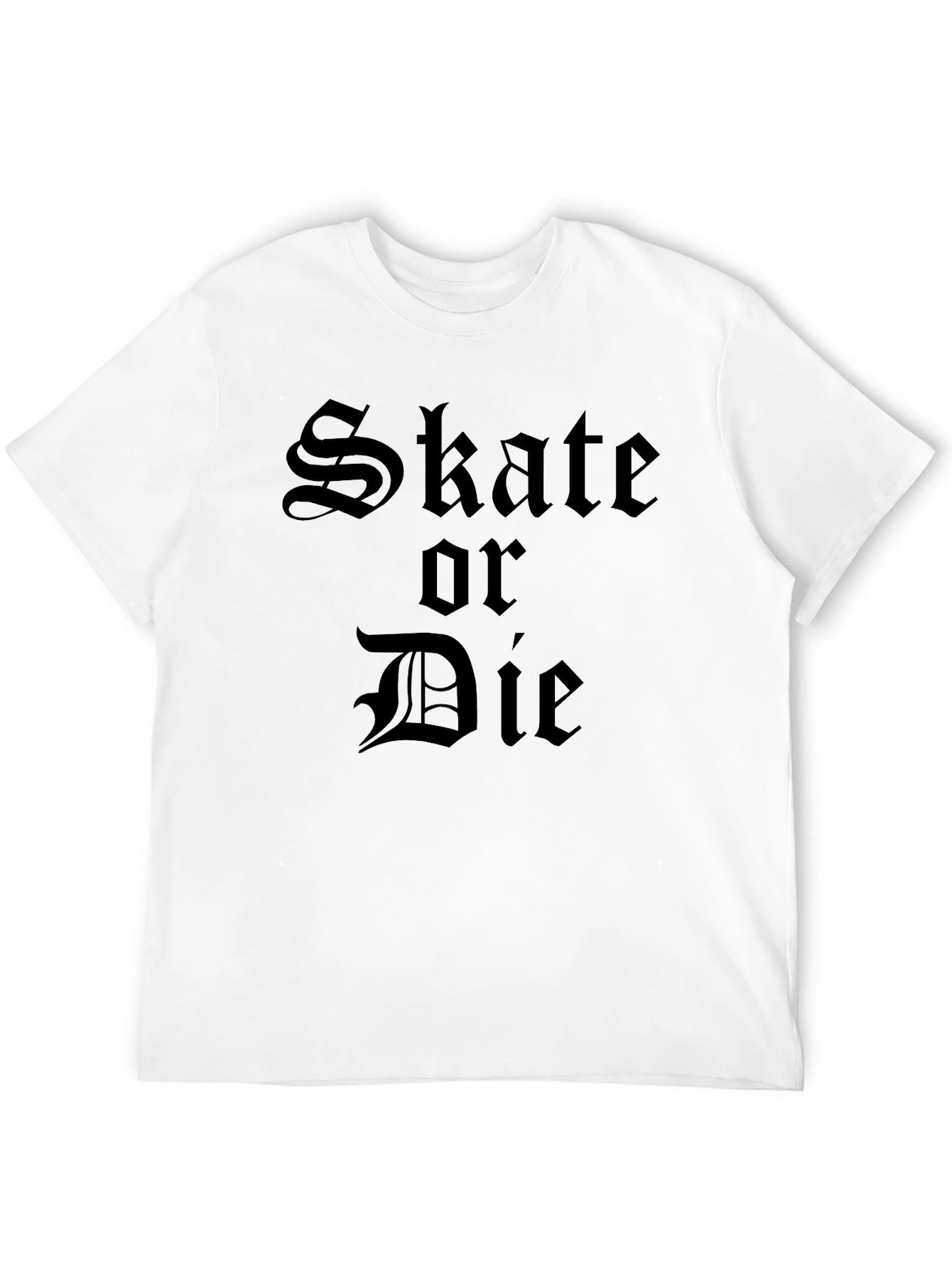 Skate or Die Black Graphic Tee