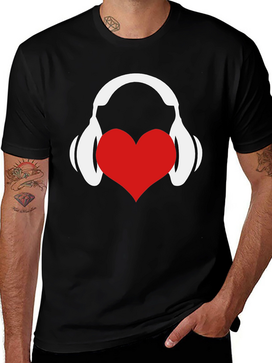 Love Music Graphic Tee - Black Cotton T-Shirt
